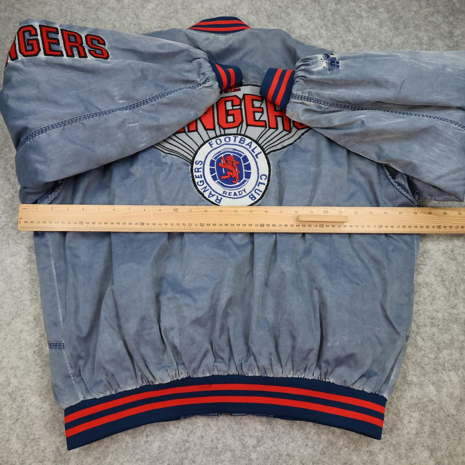 Vintage Glasgow Rangers 1990 1992 Varsity Jacket Campri McEwans Lager 90s photo 12