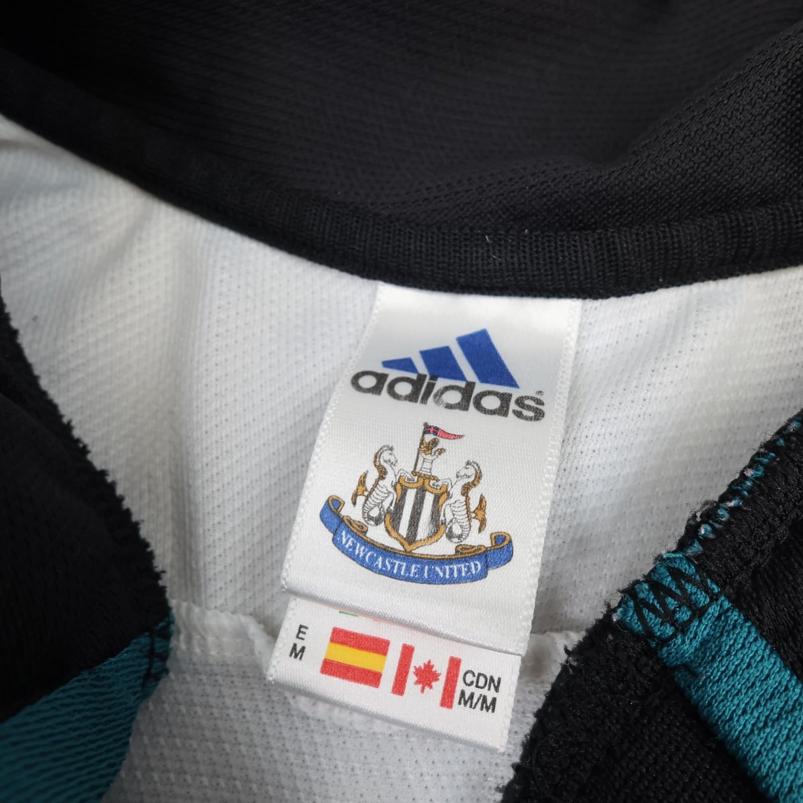 Vintage Newcastle United Shirt Mens Medium White Away 1999 2000 Adidas 90s photo 4