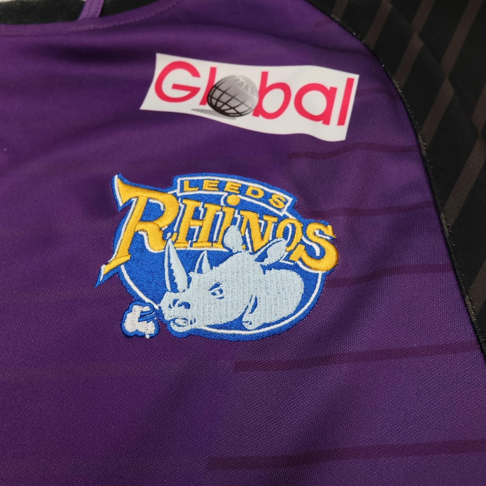 Leeds Rhinos Rugby Shirt Mens XL Purple Rugby League Oxen 2021 Away photo 4