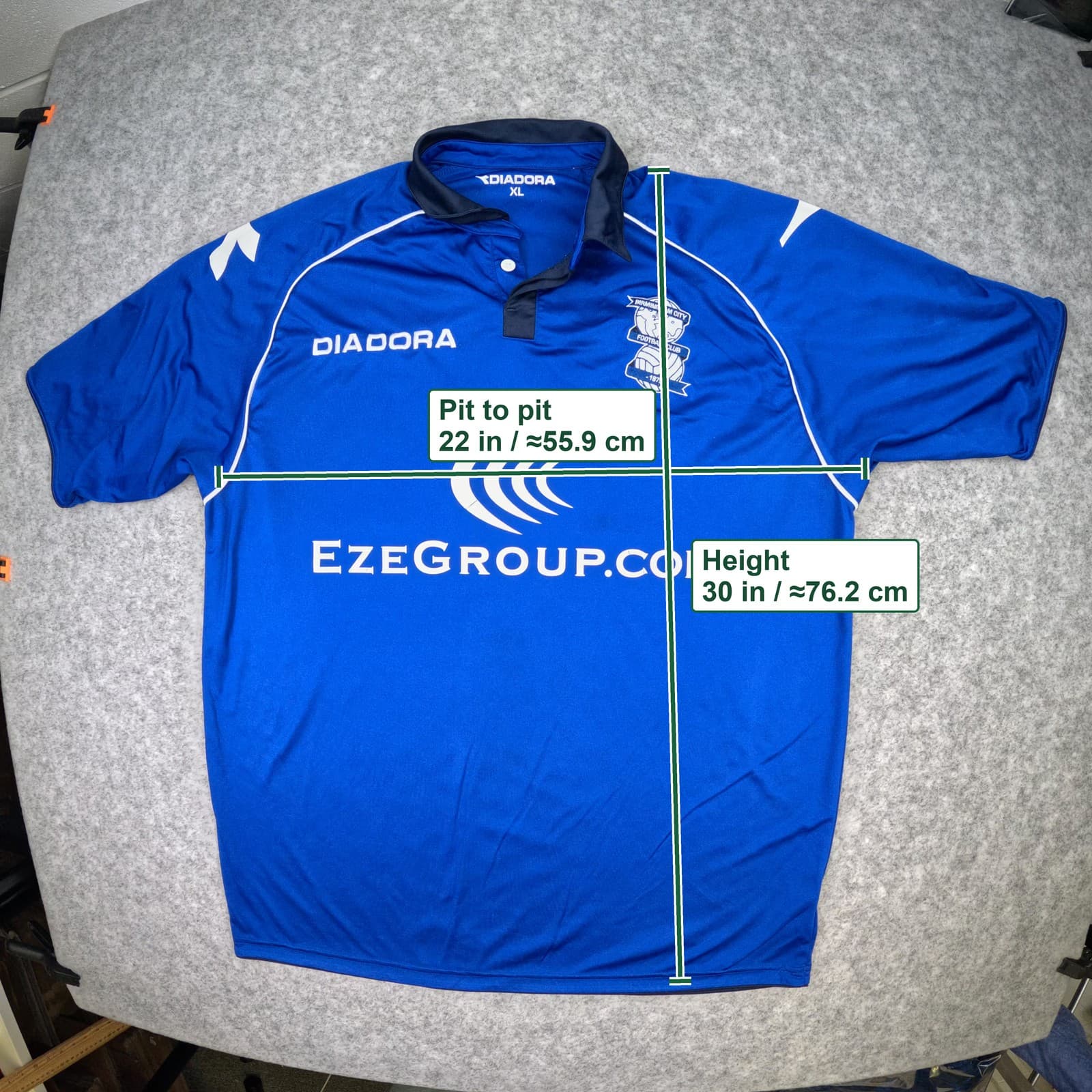 Birmingham City Football Shirt Extra Large 2012 13 Heavy cracking to the sponsor photo 3