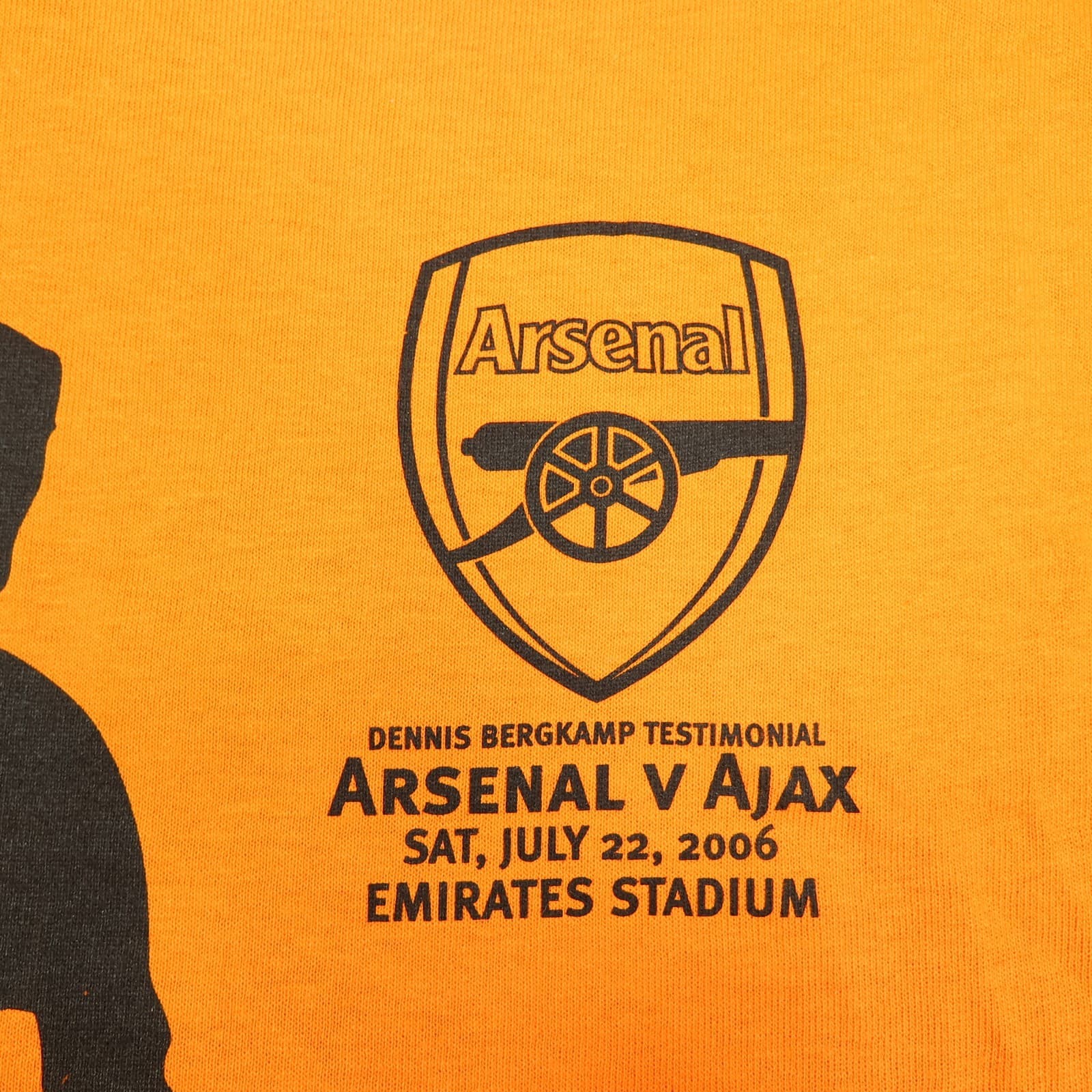 Vintage Arsenal Shirt Extra Large Orange Testimonial 2006 Bergkamp Jersey XL photo 8