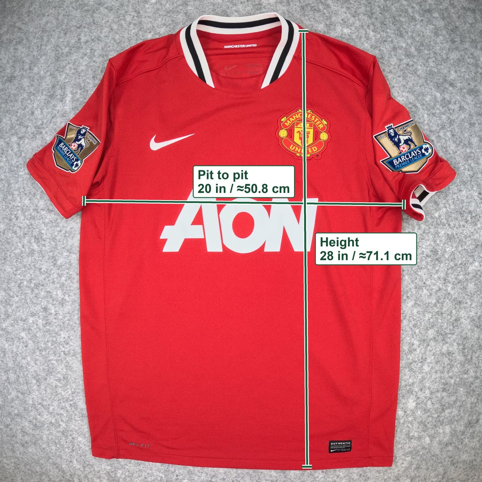 Manchester United Football Shirt Medium Red Home 2011 12 Nike Berbatov 9 Jersey photo 3