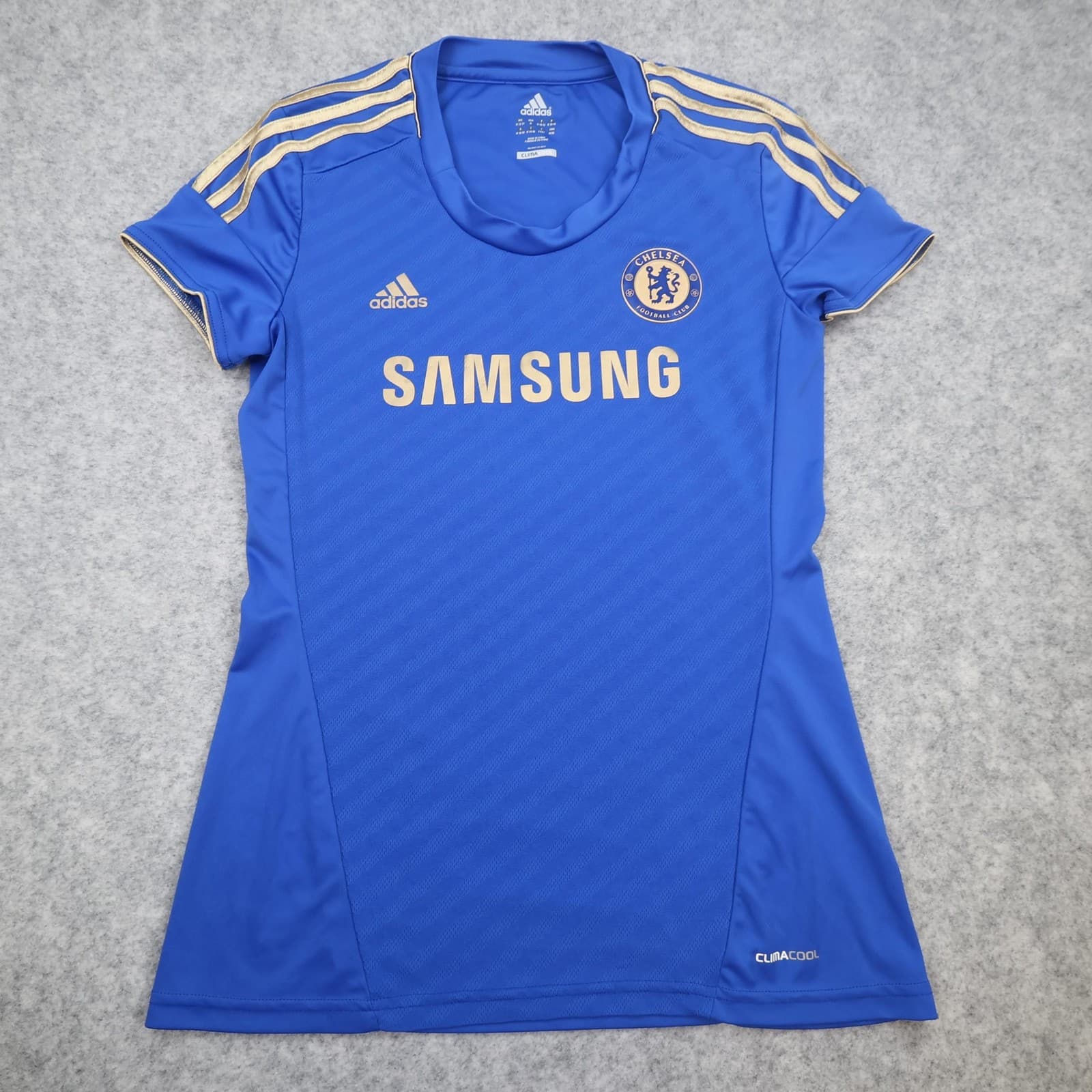 Chelsea Shirt Womens Medium 12-14 Blue Home 2012 2013 Adidas Soccer Jersey