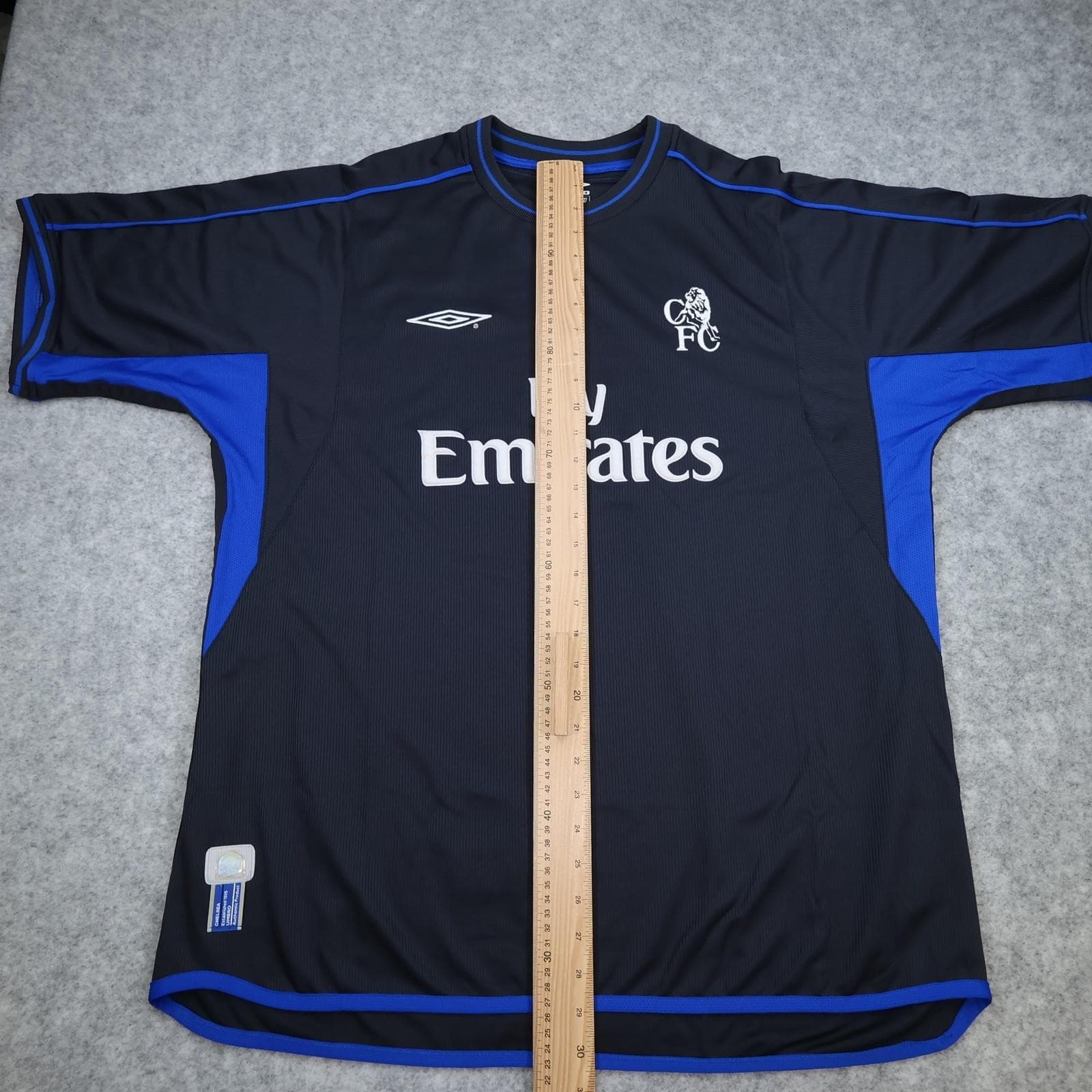 Vintage Chelsea Shirt Mens 2XL Black Away Kit EPL 2002 2004 Umbro Lampard 8 photo 15