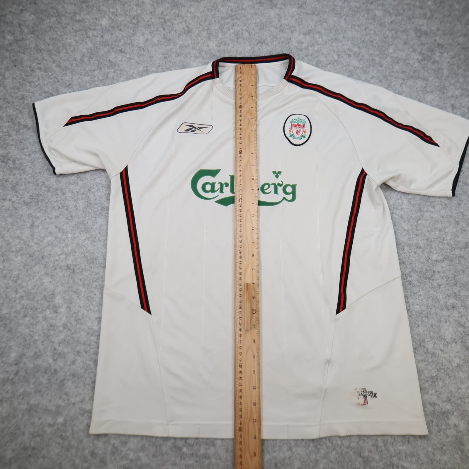 Vintage Liverpool Shirt Large White Away Kit 2003 2004 Reebok 40 42 Jersey photo 10