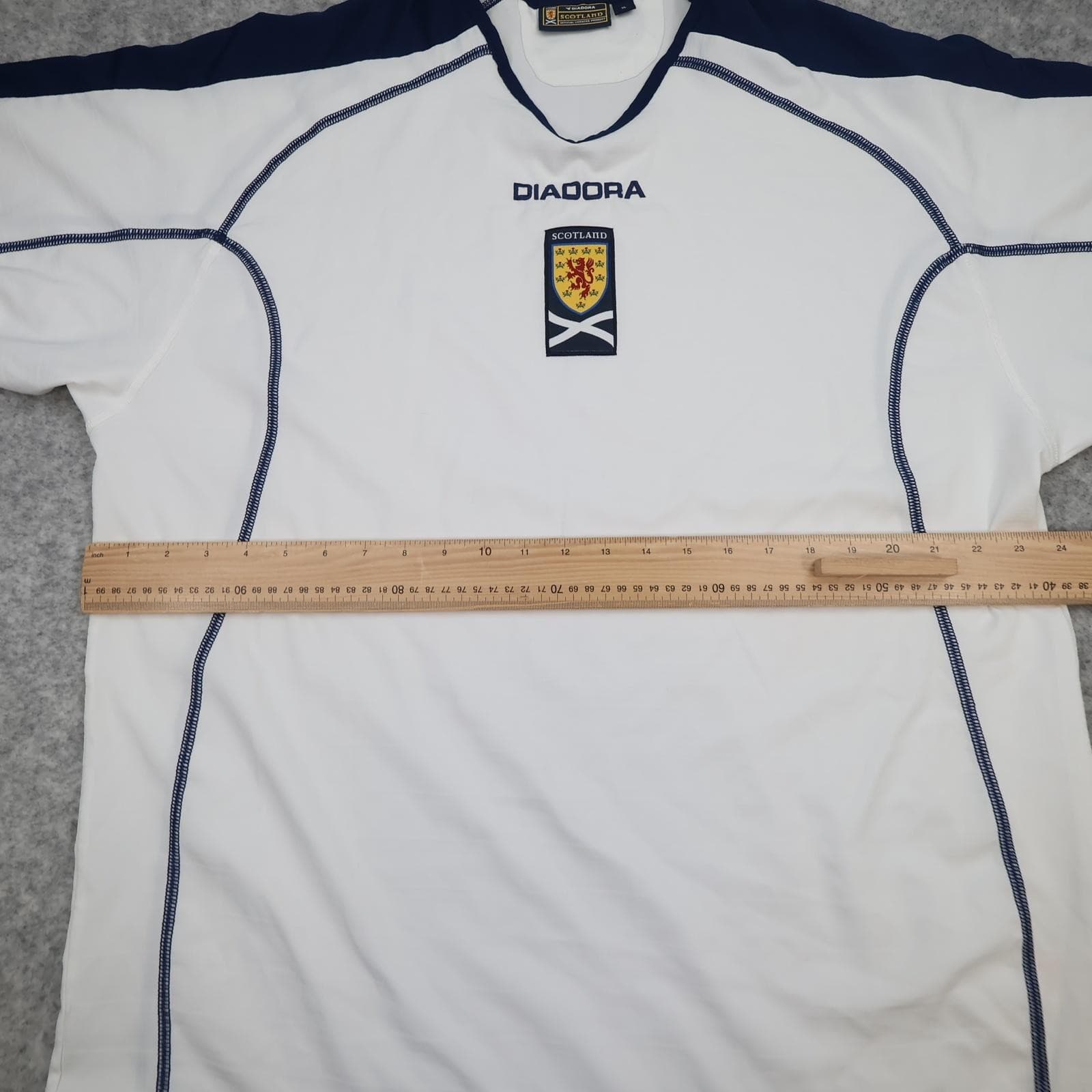Scotland Away Shirt Mens XL White Short Sleeve 2003 2005 Diadora Jersey photo 7