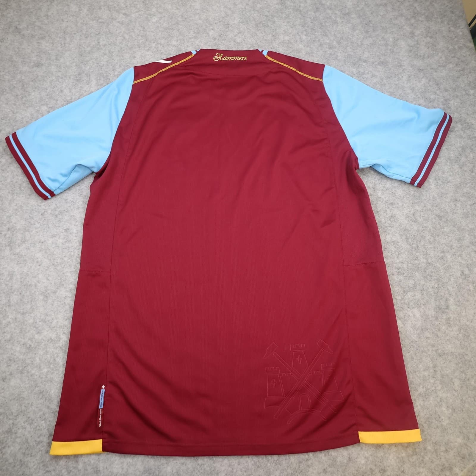 West Ham United Shirt Mens 2XL Red Home Football Macron SBOBET Soccer Jersey photo 2