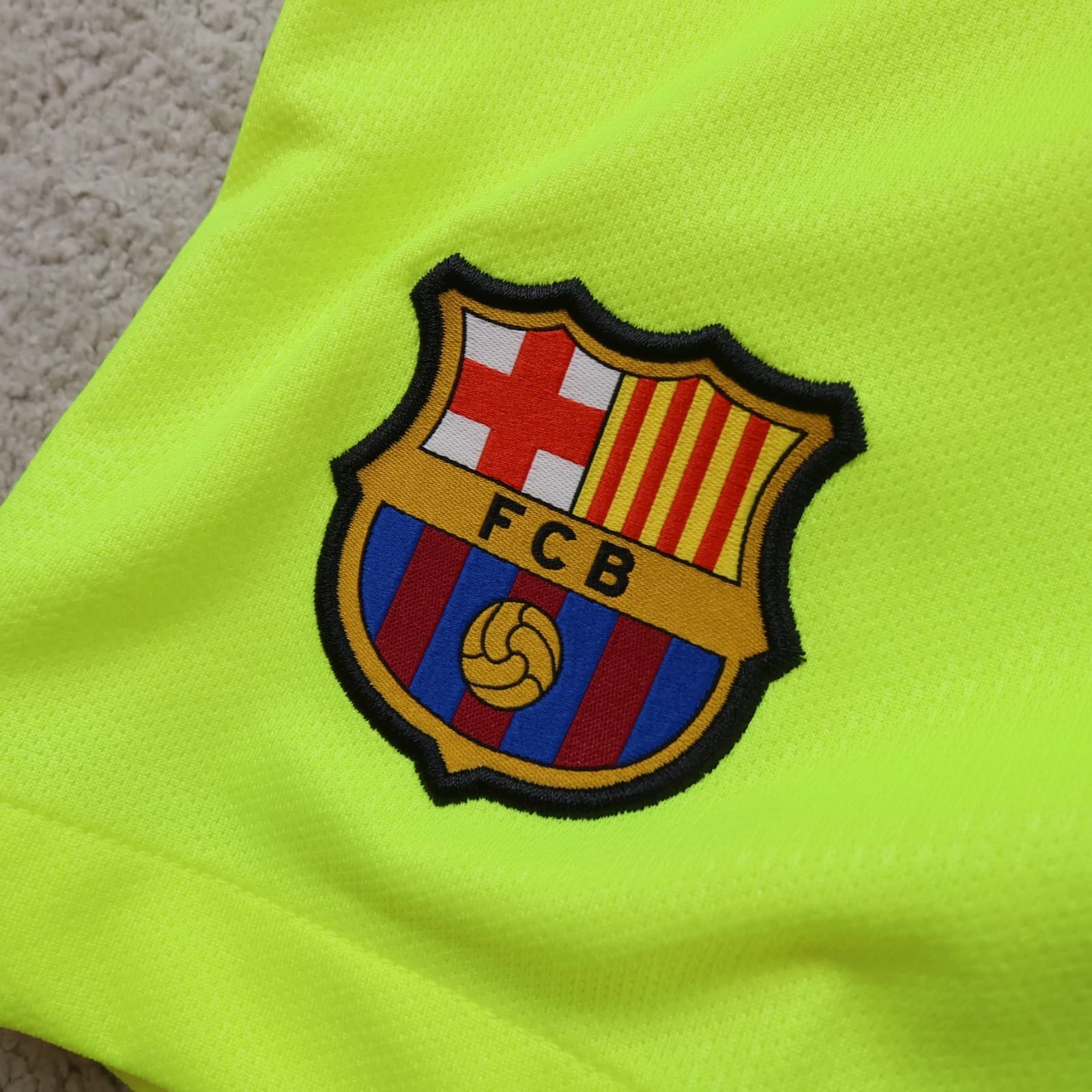 Barcelona Football Shorts Large Yellow Away 2018 2019 Nike Mens Dri-Fit photo 3