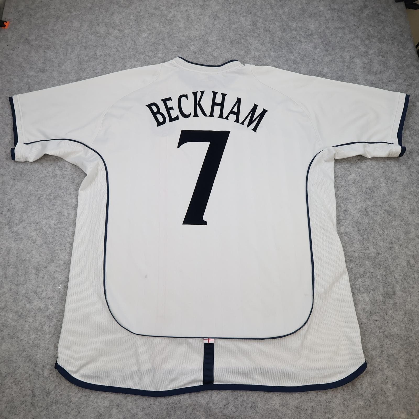 Vintage England Home Shirt Mens 2XL White 2001 2003 Football Umbro Beckham 7