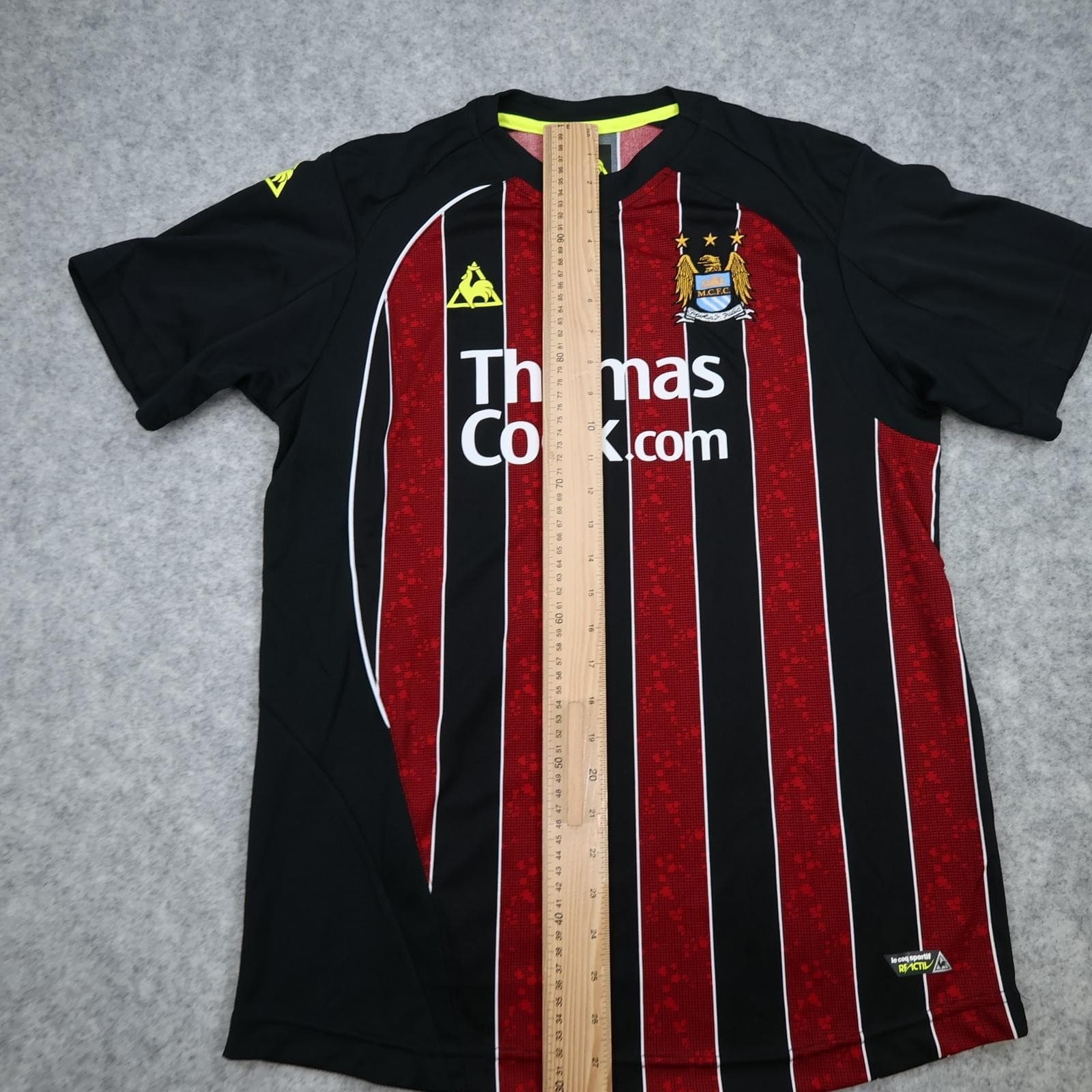 Manchester City Shirt Mens Medium Black Away 2008 2009 Football Le Coq Sportif photo 12