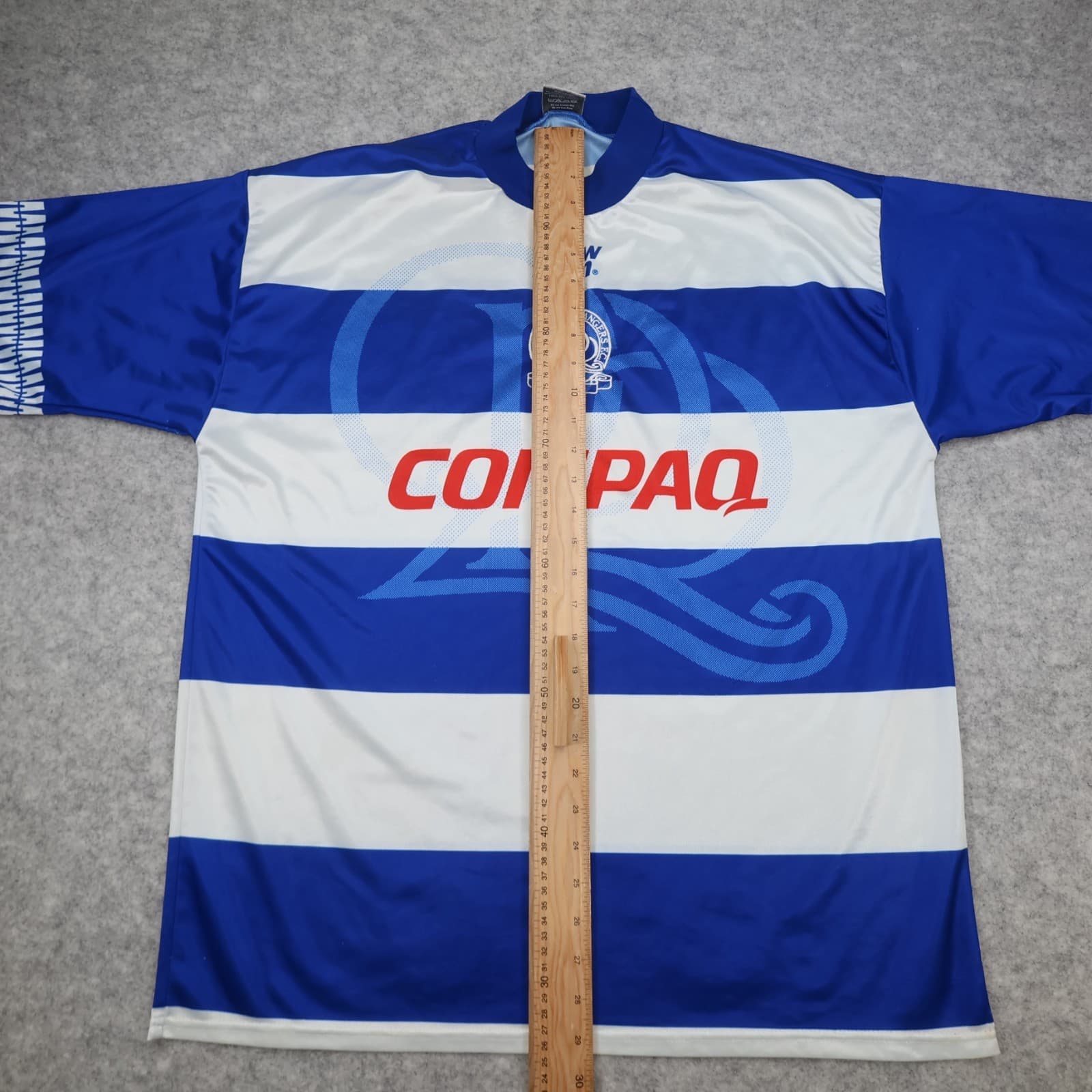 Vintage QPR Home Shirt Extra Large Blue 1995 1996 Compaq Soccer Jersey 42/44 photo 11