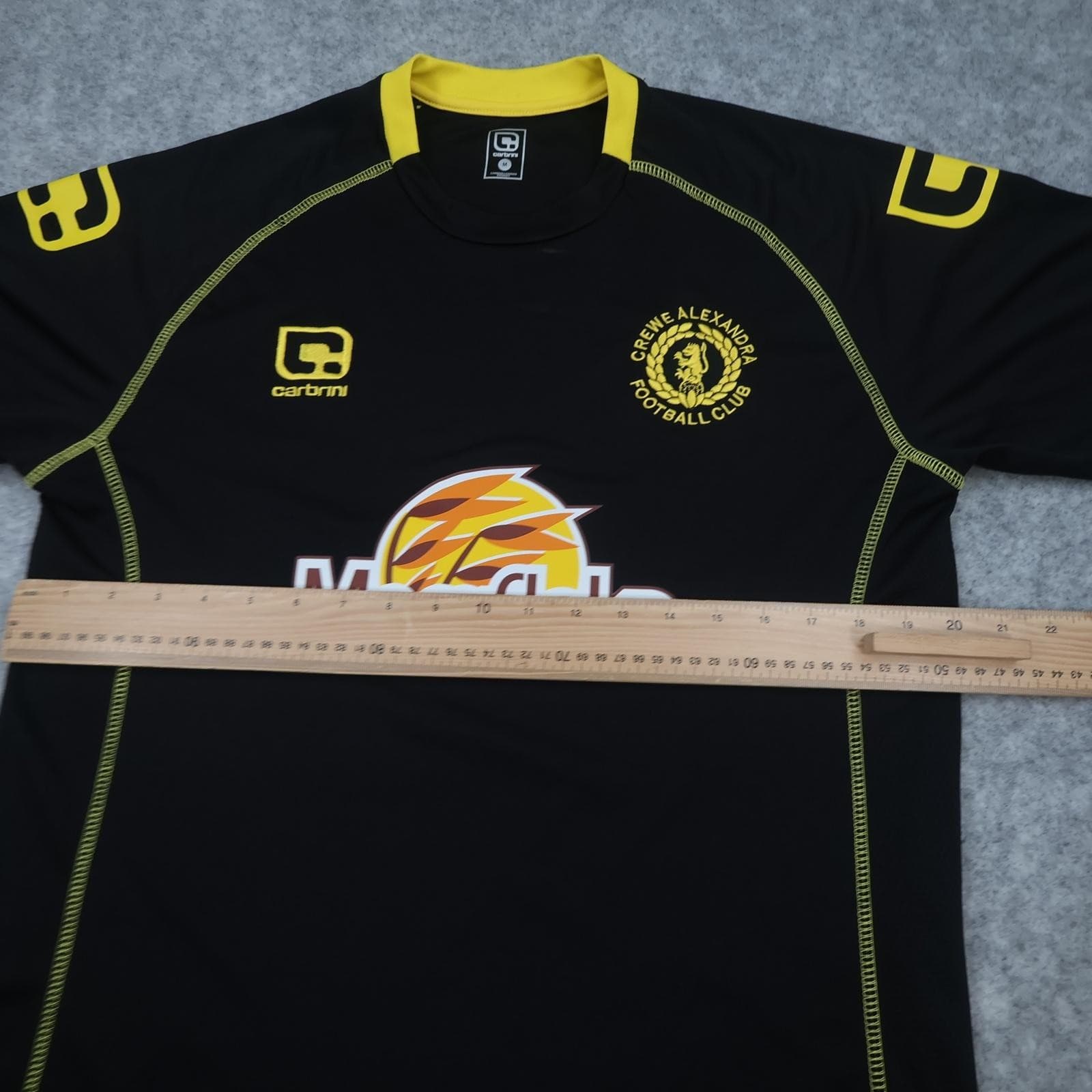 Crewe Alexandra Away Shirt Mens Medium Black 2016 2017 Carbrini Mornflake Jersey photo 9