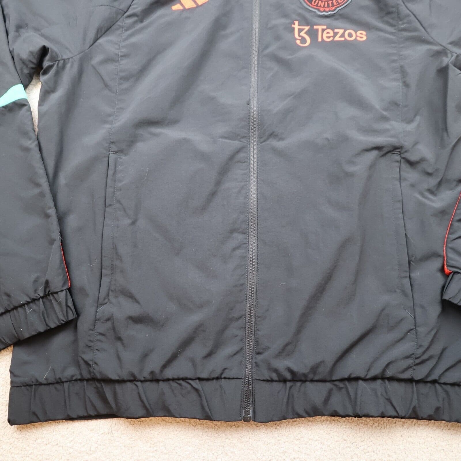 Manchester United Jacket Medium Black Training Tracksuit Adidas 2023 2024 Mens photo 4