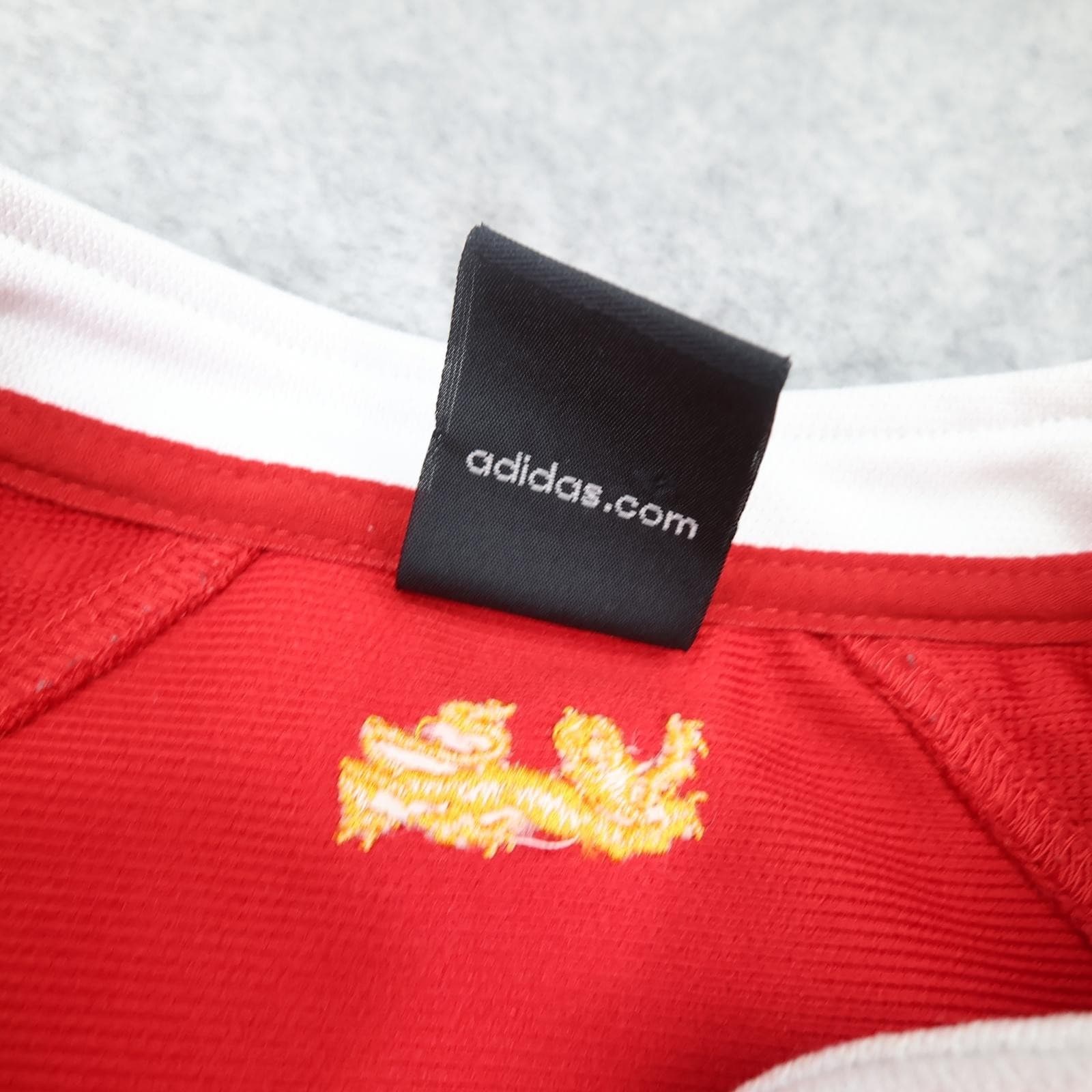 Vintage British Lions Rugby Shirt Mens XL Red Rugby Union Adidas Zurich 2005 photo 7