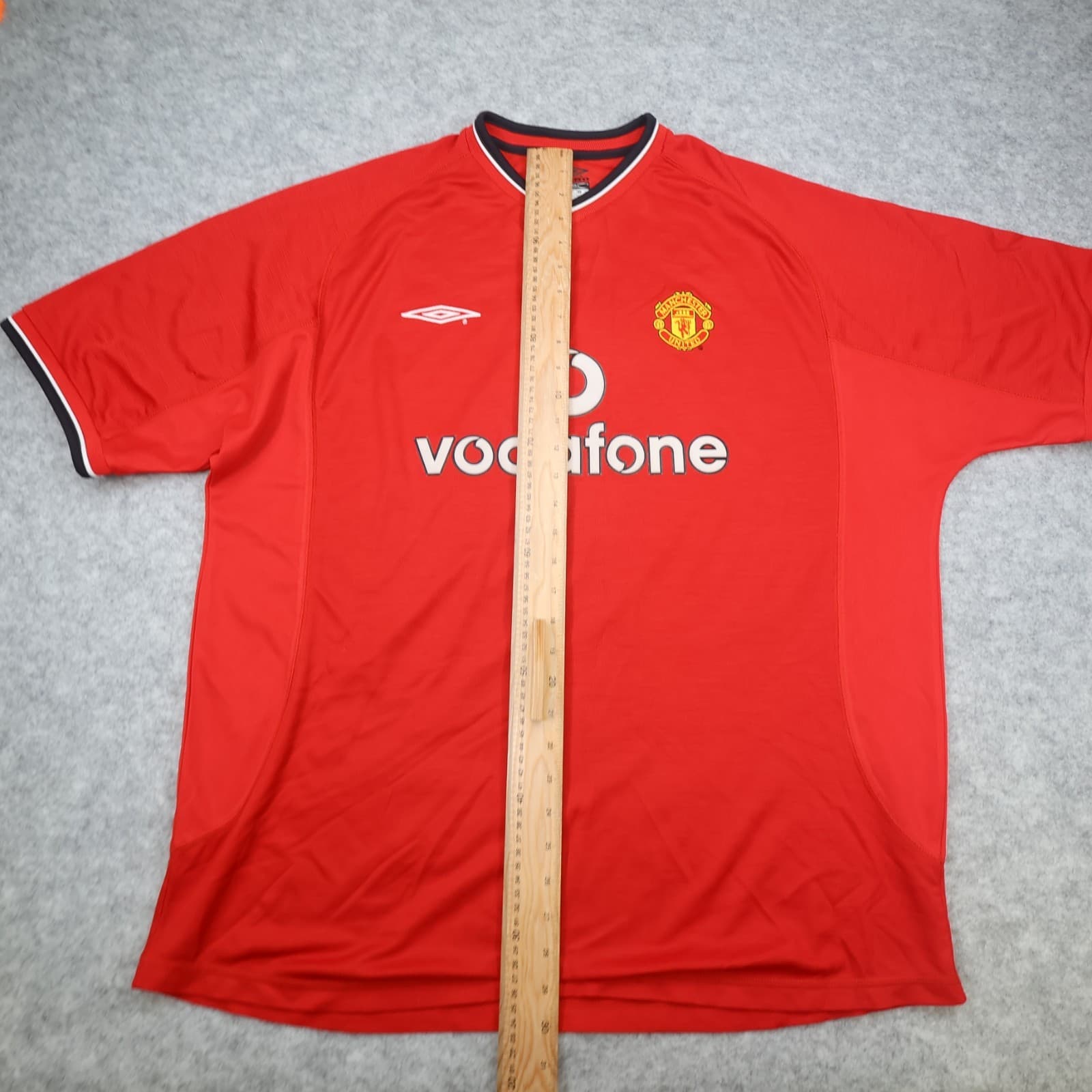 Manchester United Shirt 2XL Red Home 2000 2002 Umbro Jersey Ronaldo Soccer photo 11