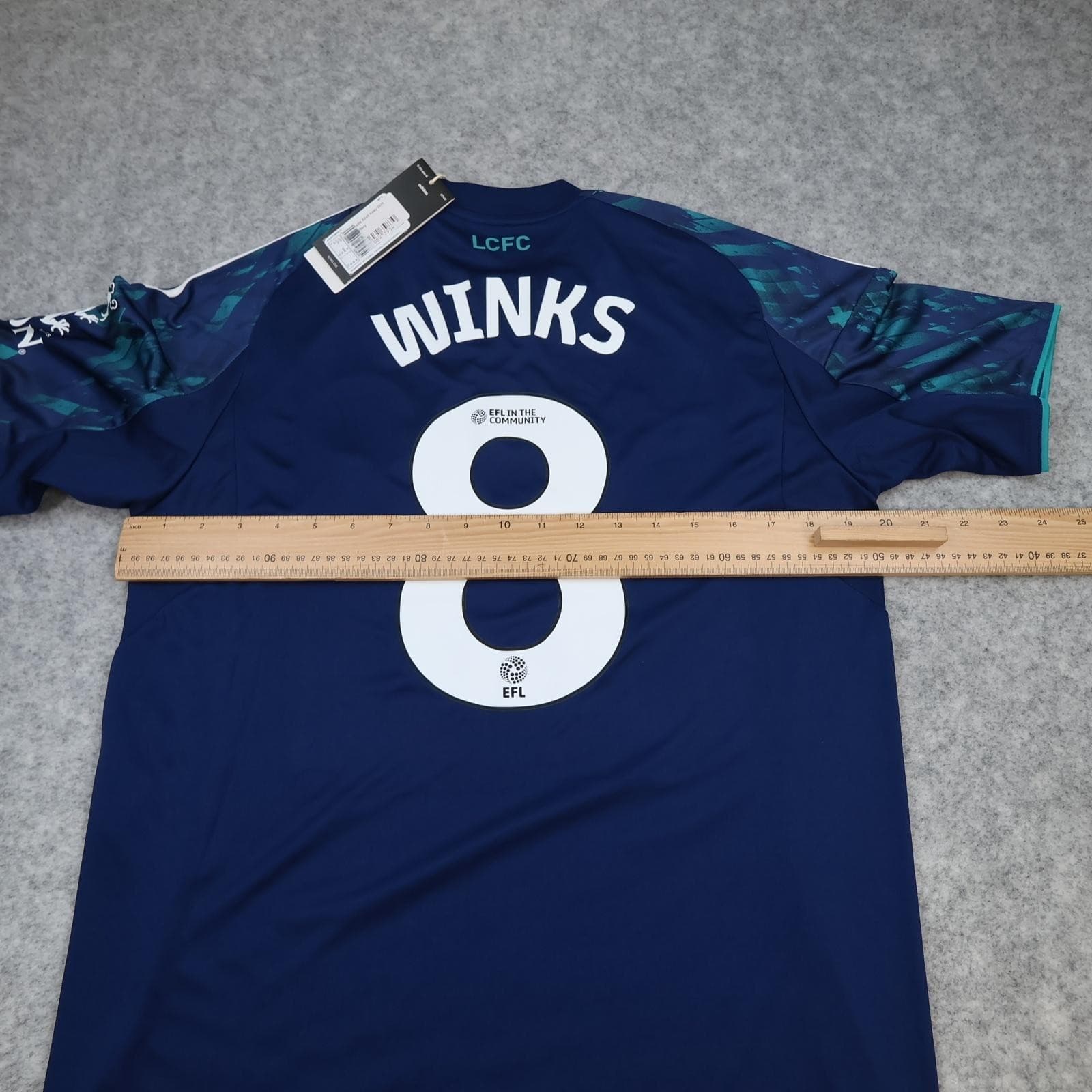 Leicester City Shirt Mens Medium Blue Away 2025 Adidas Winks 8 EFL Soccer Jersey photo 12