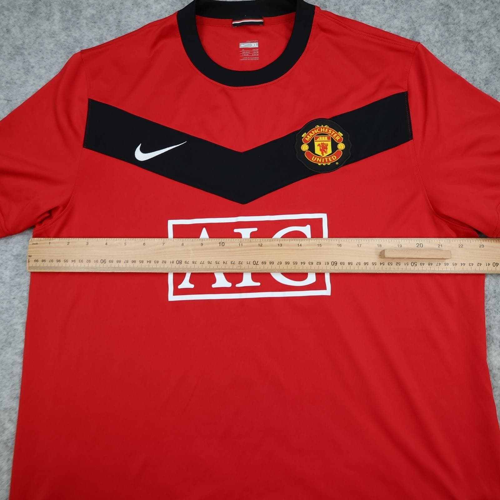 Manchester United Shirt Mens XL Red Home 2009 2010 EPL Football Nike Evra 3 photo 13