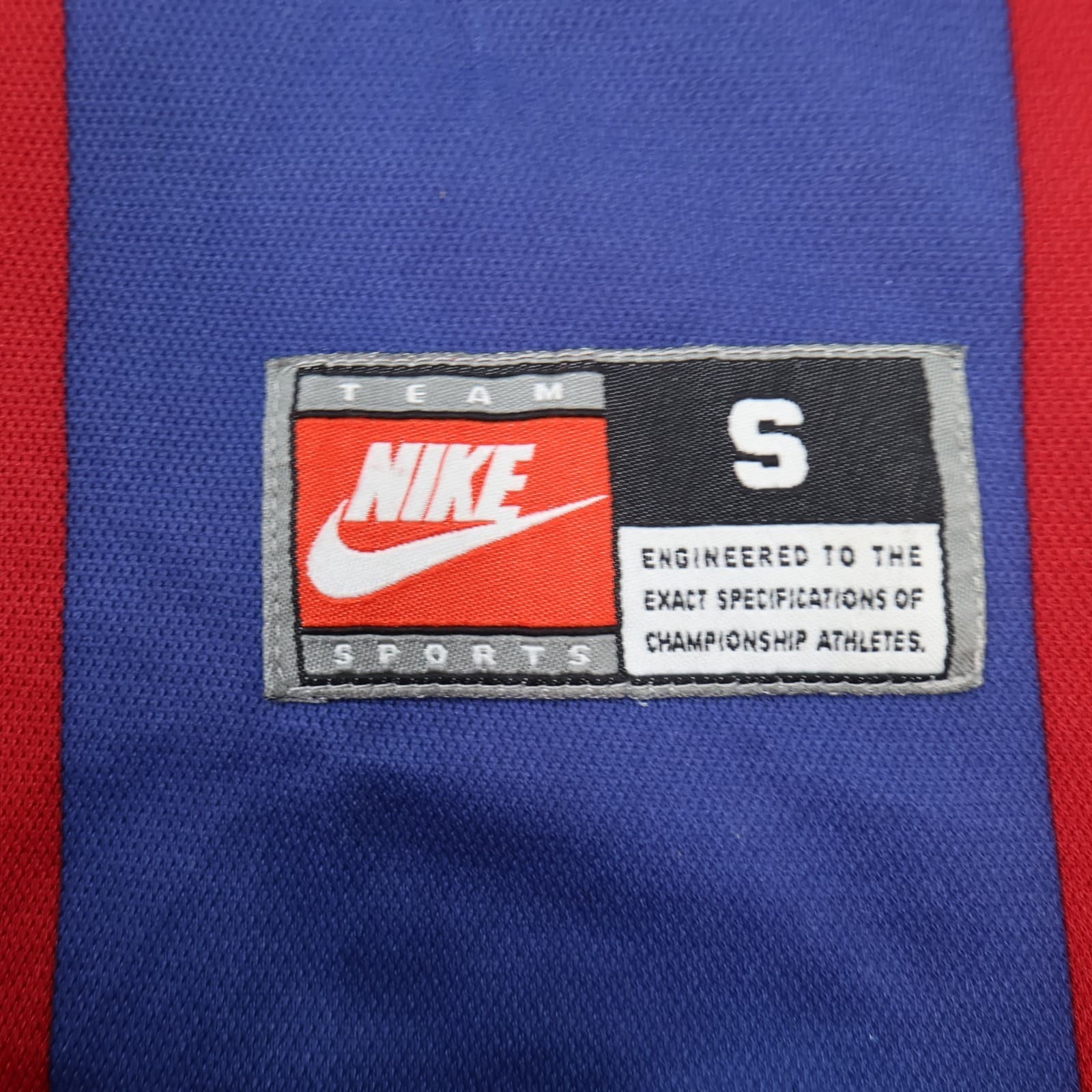 Vintage Barcelona Shirt Small Red Home Kit 1998 1999 Nike Soccer Jersey Football photo 6