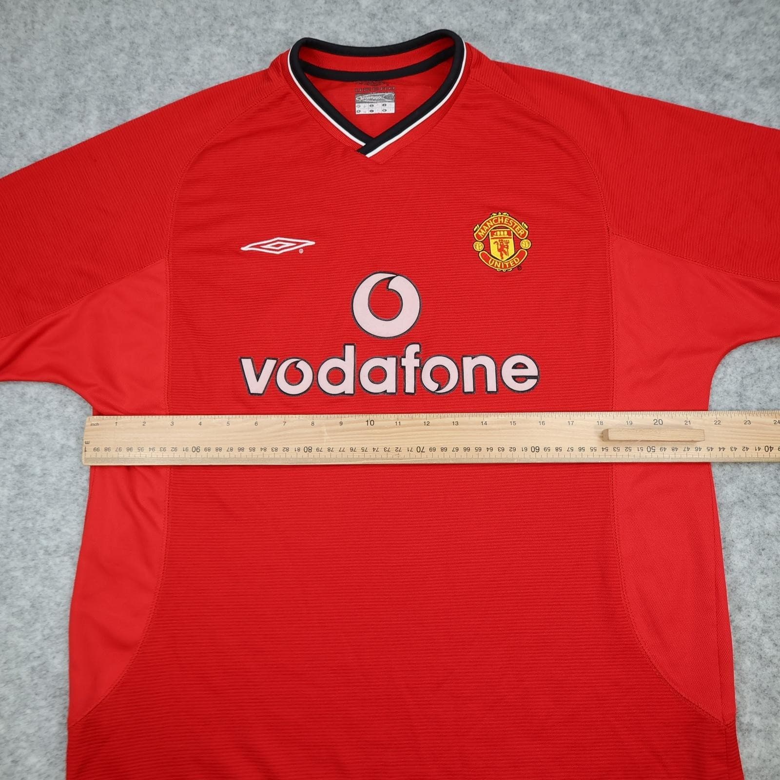 Vintage Manchester United Shirt Mens Large Red Home 2000 2002 Umbro Neville 2 photo 9
