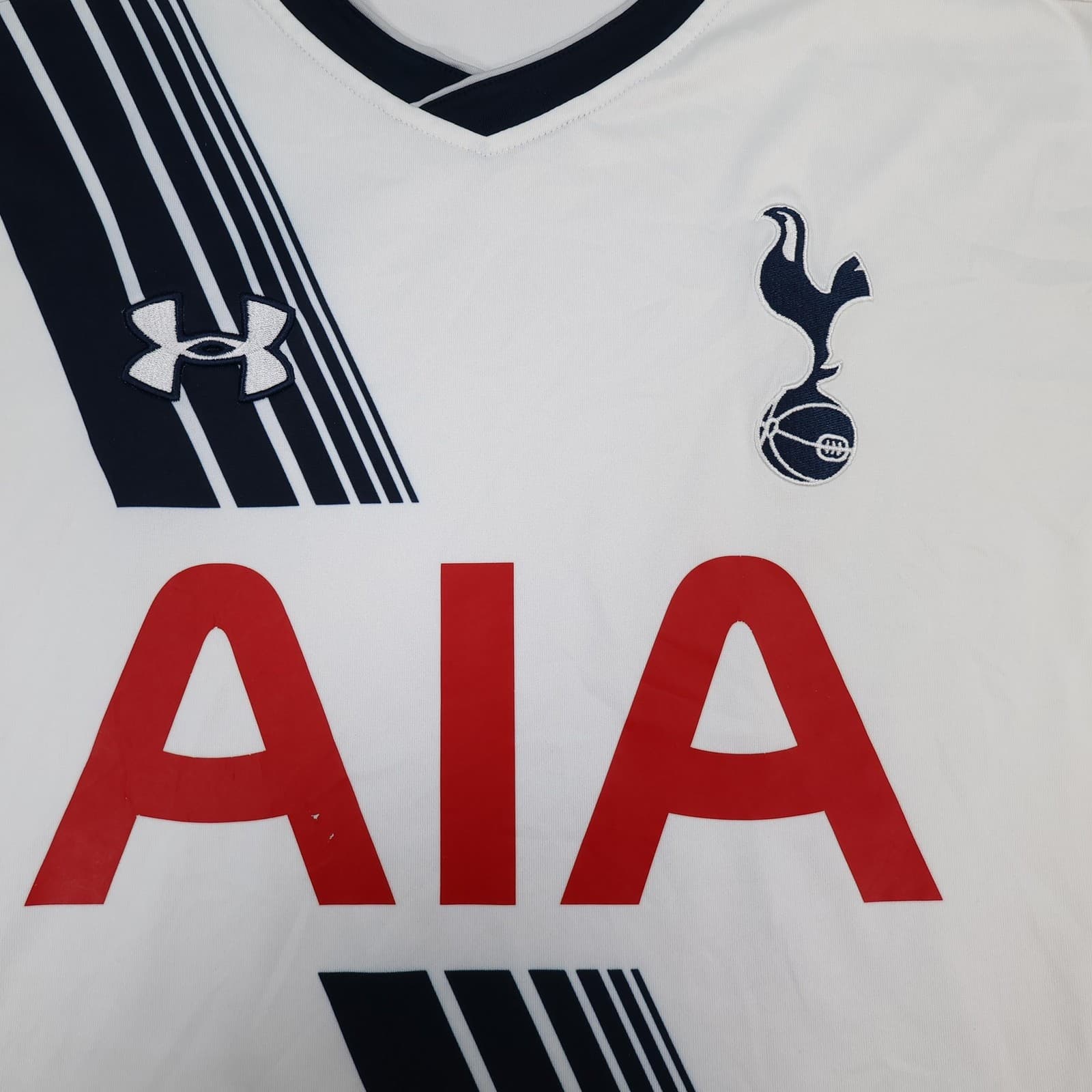 Tottenham Hotspur Shirt Mens Large White Home 2015 2016 Under Armour AIA Jersey photo 4