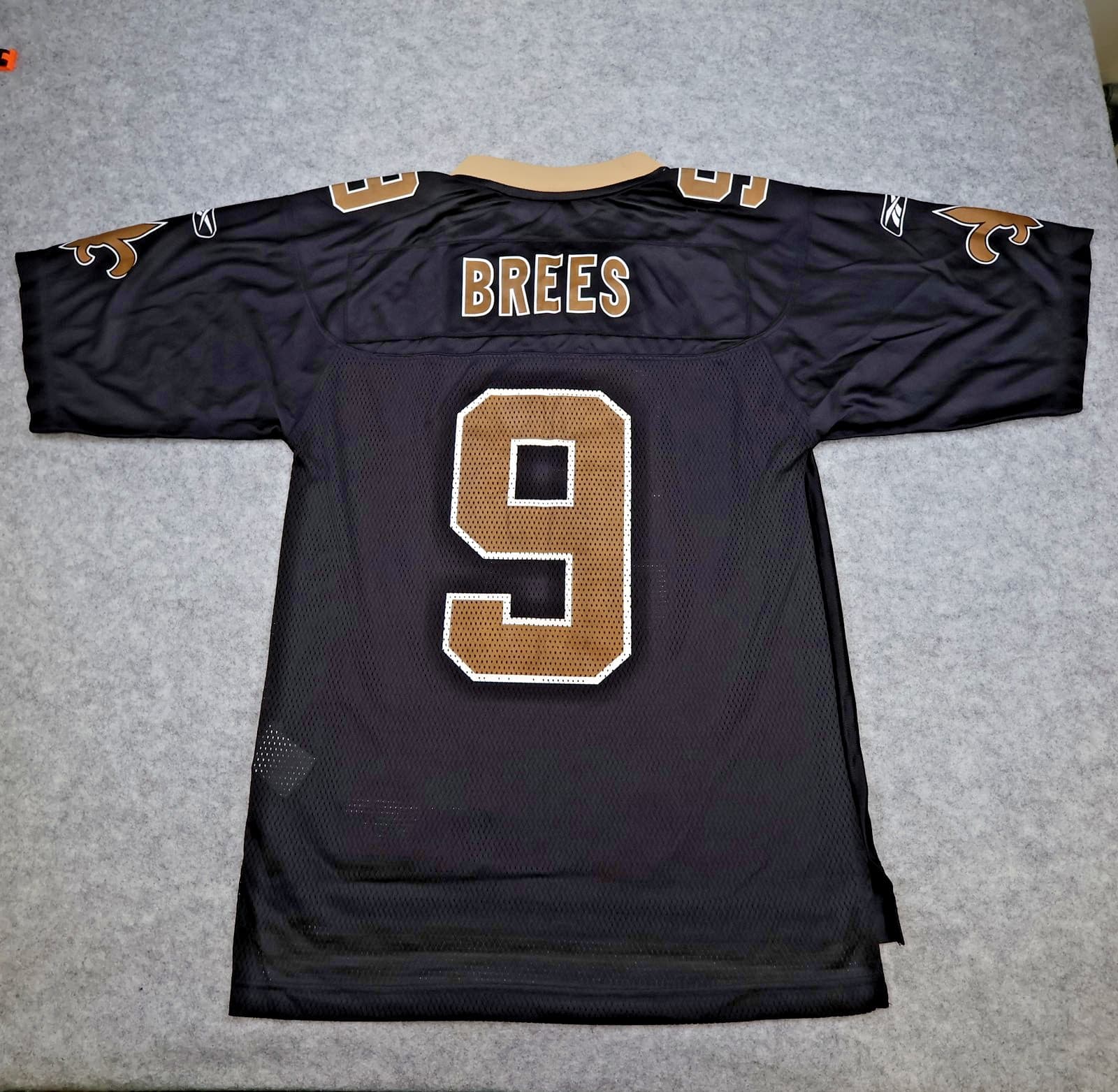 New Orleans Saints Jersey Small Black Shirt Reebok NFL Drew Brees 9 photo 2