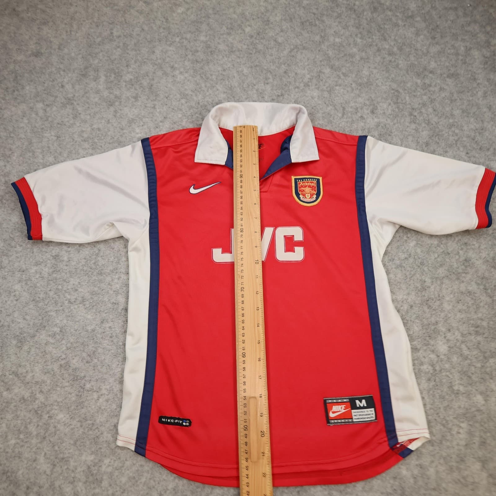 Vintage Arsenal Shirt Kids 10-12 Years Red Home 1996 1998 Football Nike JVC photo 14