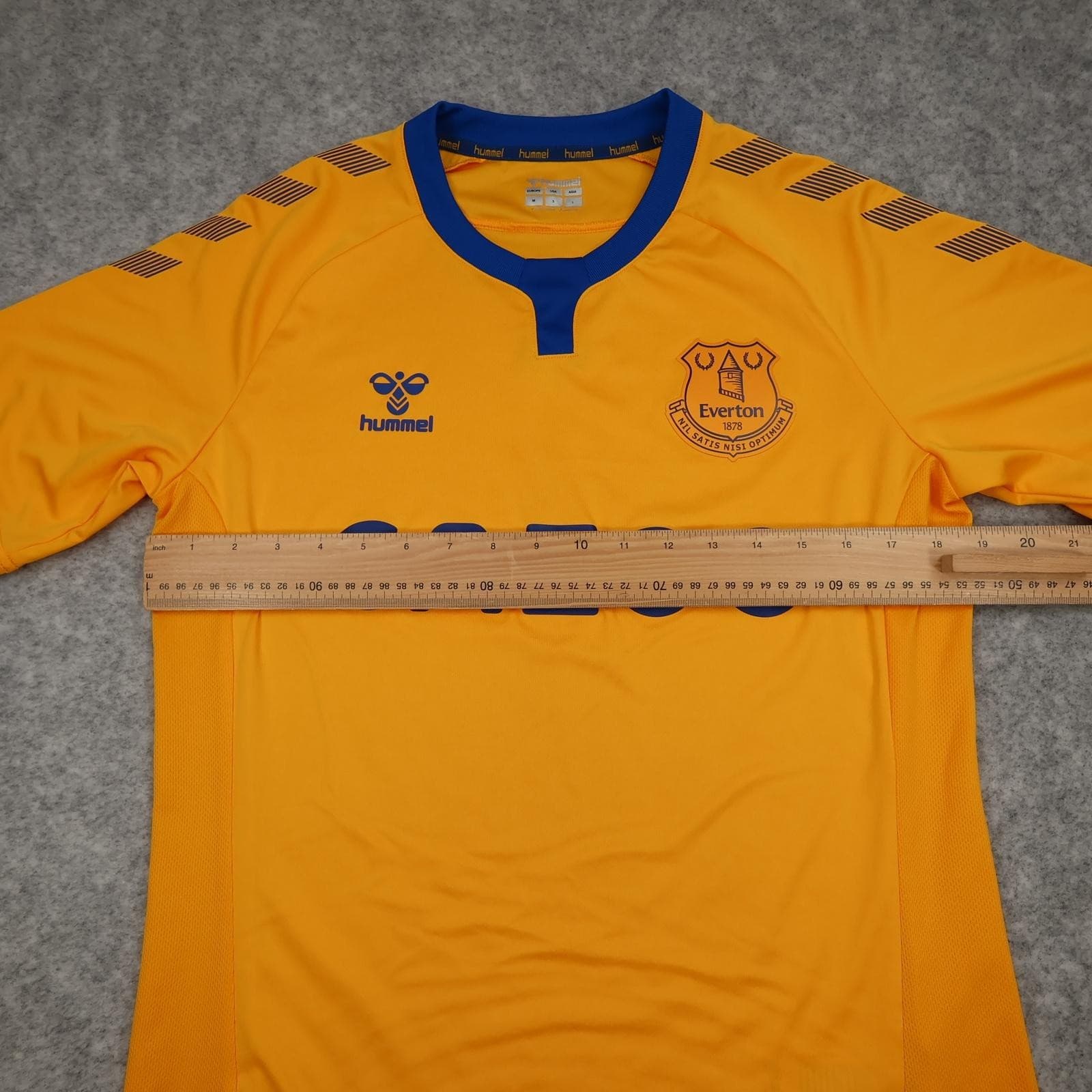 Everton Shirt Mens Medium Yellow Away 2020 2021 Football Hummel Cazoo Jersey photo 11