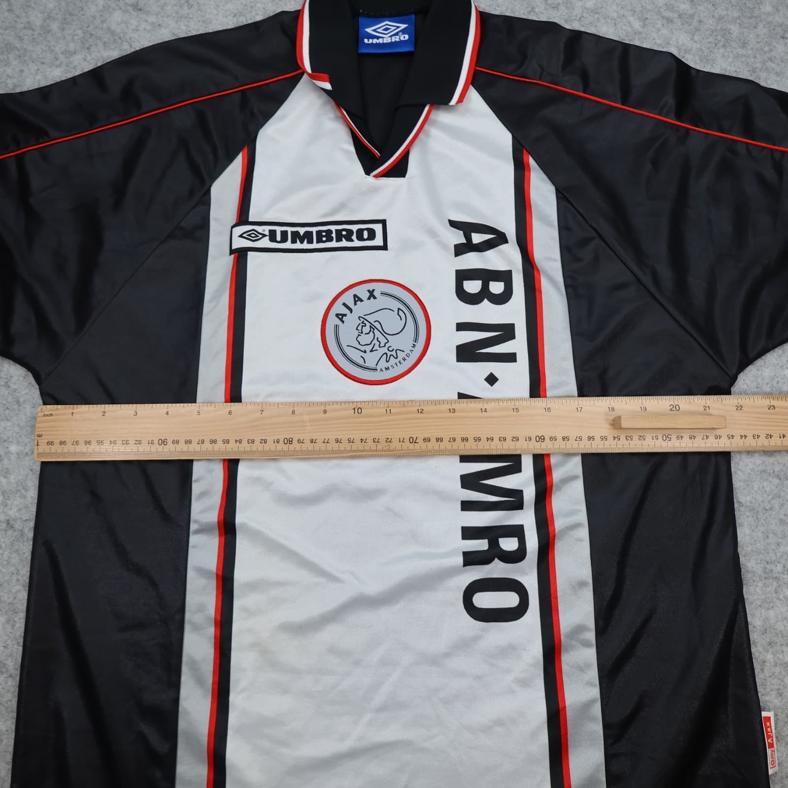 Ajax Football Shirt Large White Away Kit 1998 1999 Umbro Soccer Jersey photo 11