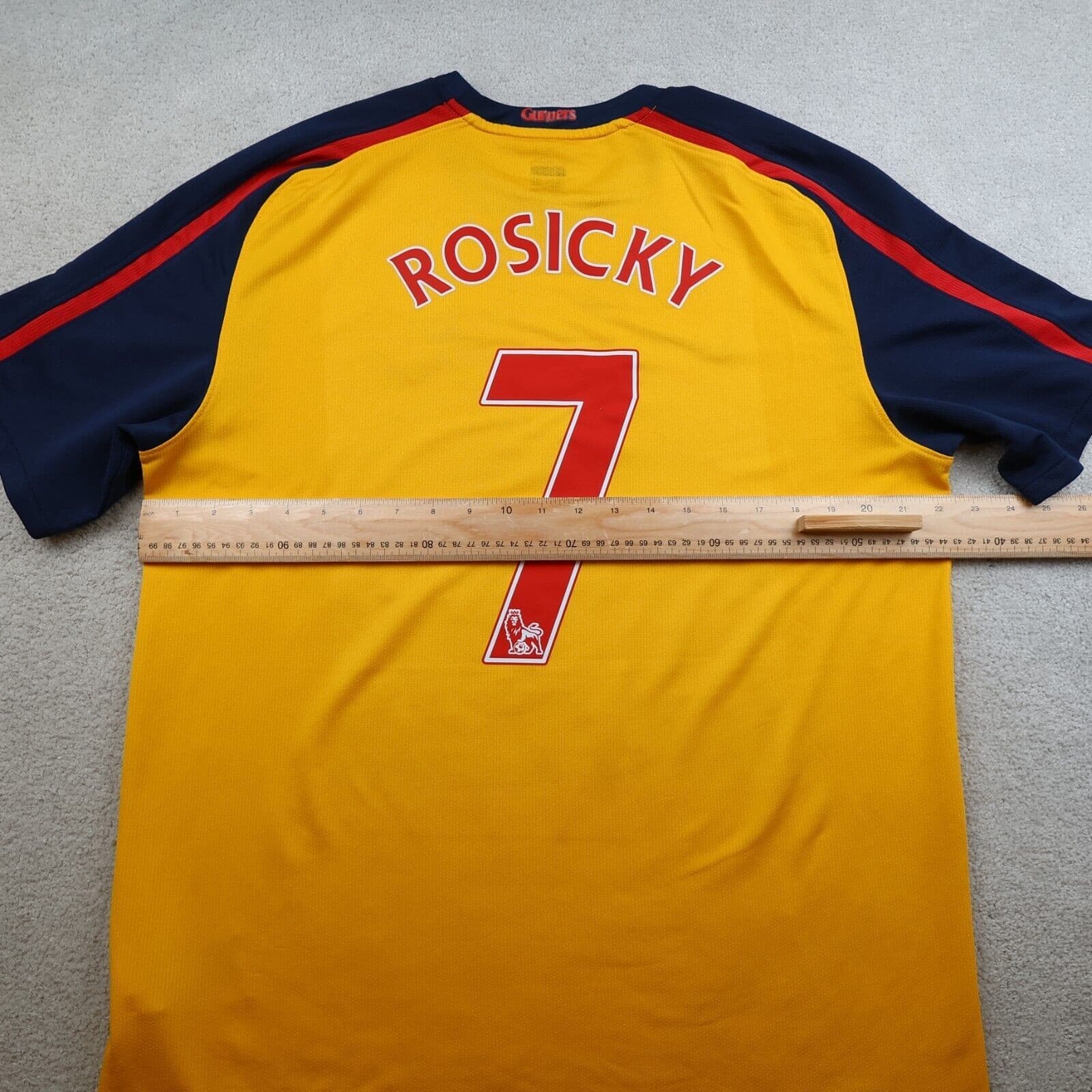 Arsenal Shirt Large Yellow Away Kit 2008 2009 Nike Soccer Jersey Tomas Rosicky 7 photo 10