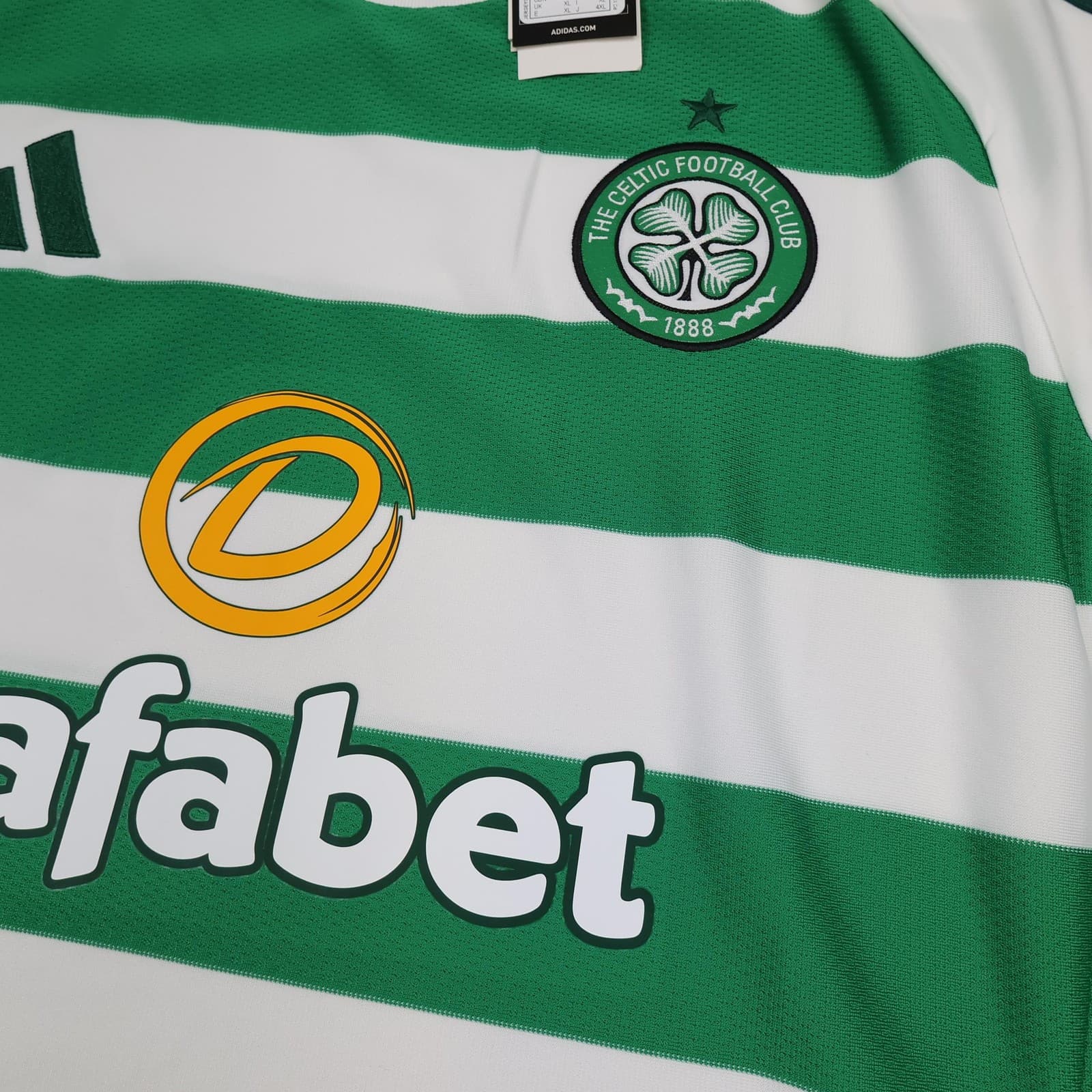 Celtic Shirt Mens XL Green White Home 2024 2025 Football Adidas Soccer Jersey photo 5