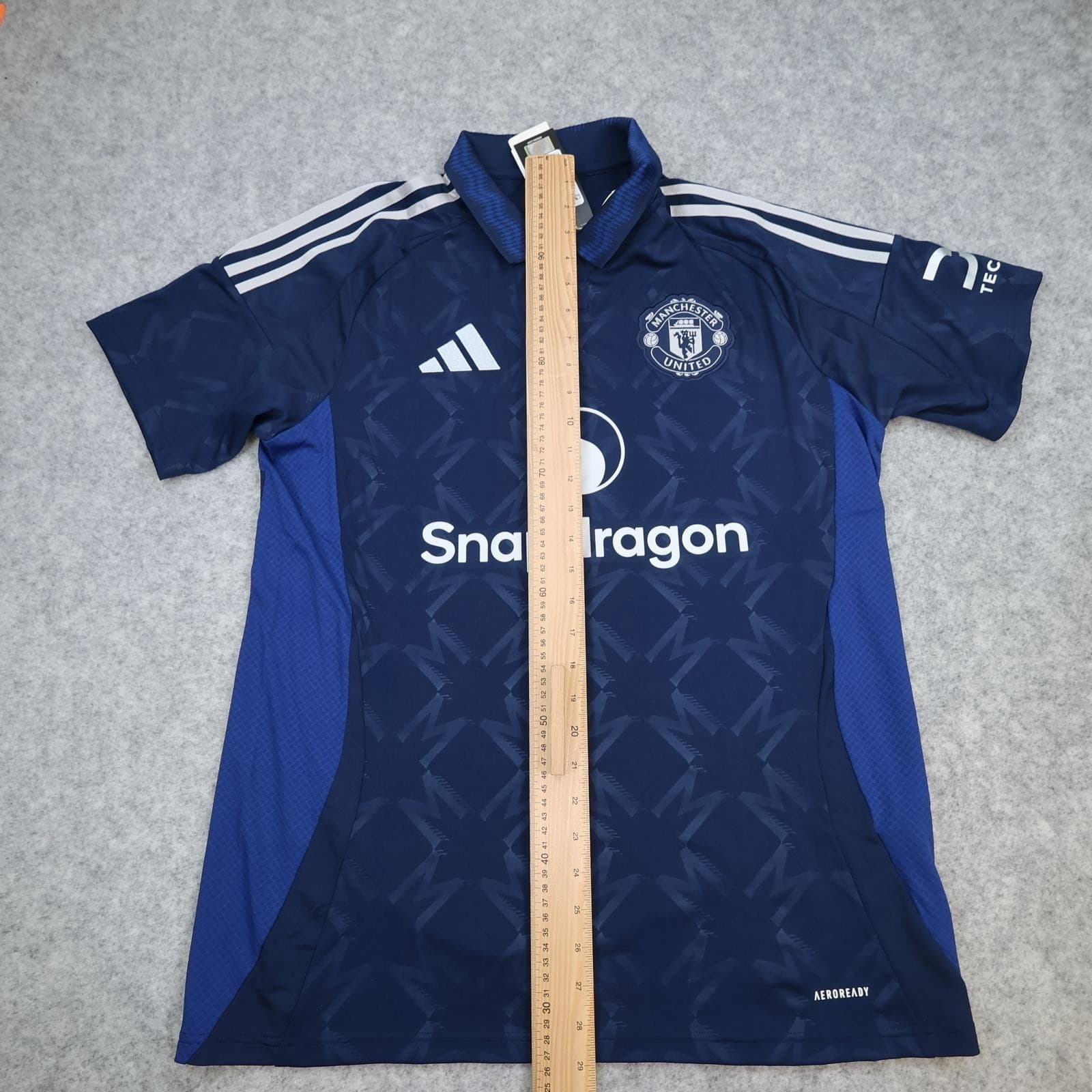 Manchester United Shirt Mens Large Blue Away 2024 2025 Adidas Soccer Jersey photo 12