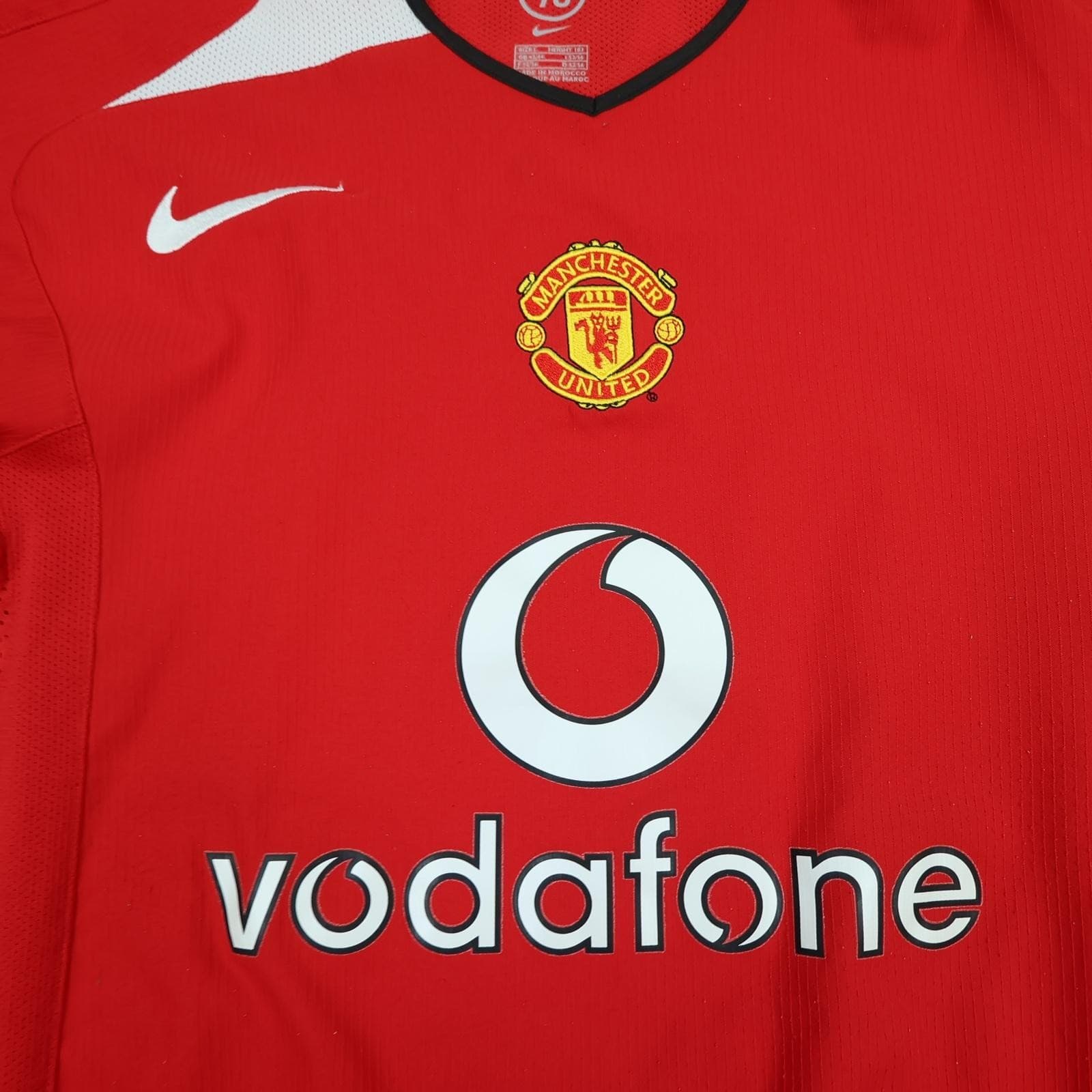 Vintage Manchester United Shirt Mens Large Red Home 2004 2006 Nike Jersey Saha 9 photo 5