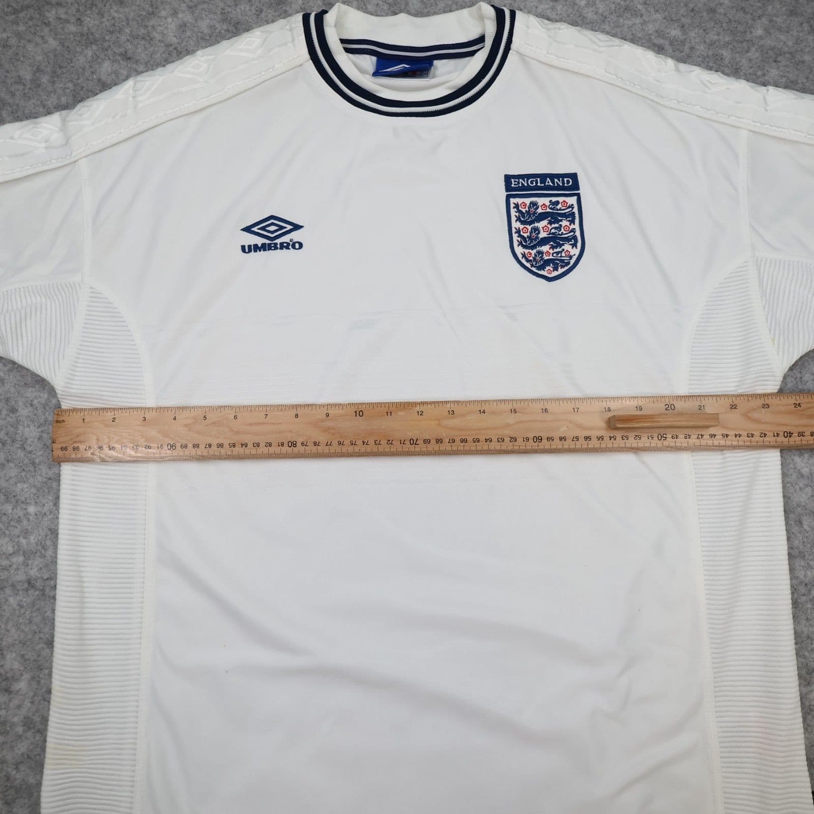 Vintage England Football Shirt Extra Large Umbro White Home 1999 2001 Jersey XL photo 8
