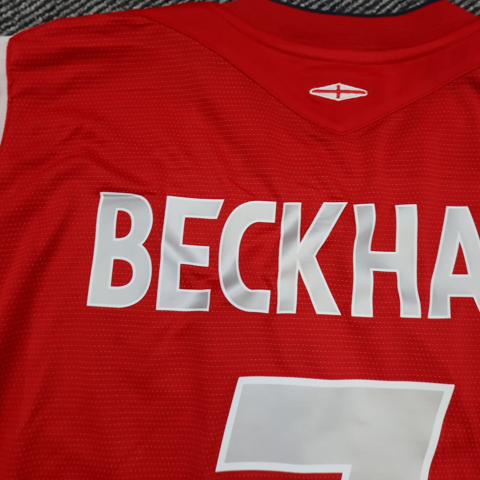 England Football Shirt Extra Large Red Away Euro 2004 2006 Jersey David Beckham photo 16