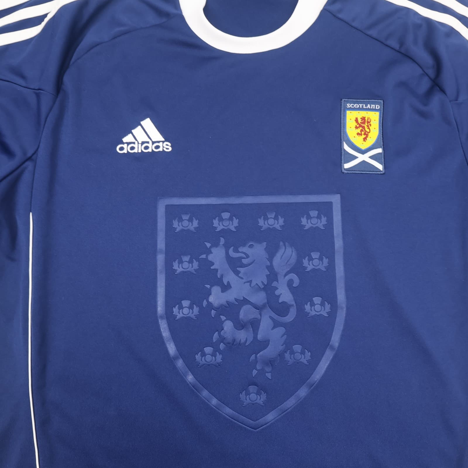 Scotland Football Shirt Large Blue Home Adidas 2010 2011 Soccer Jersey photo 4