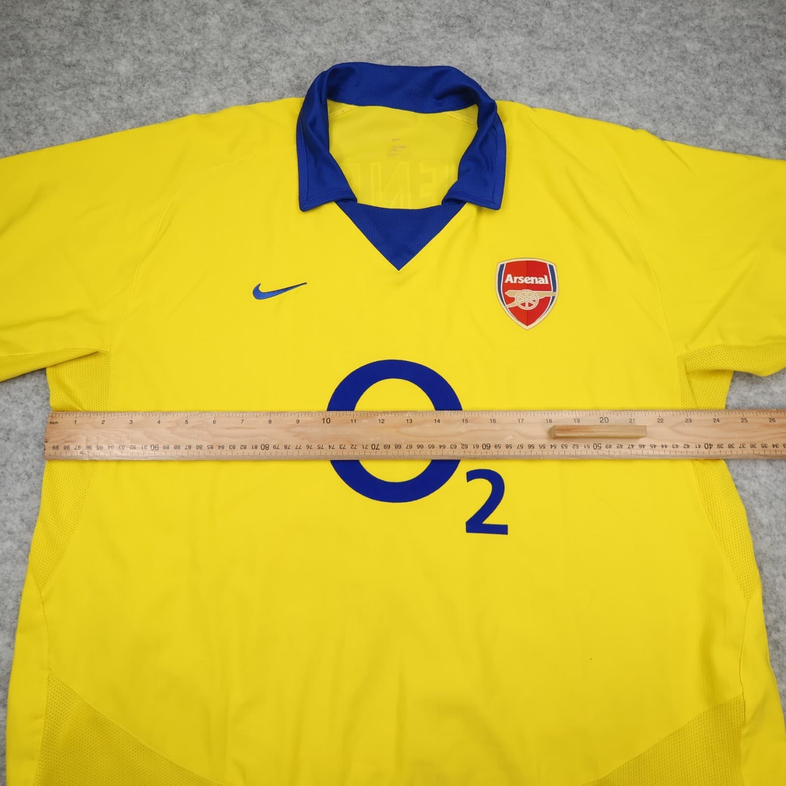 Arsenal Shirt 2XL Yellow Away Kit 2003 2004 Nike Jersey Thierry Henry O2 XXL photo 12