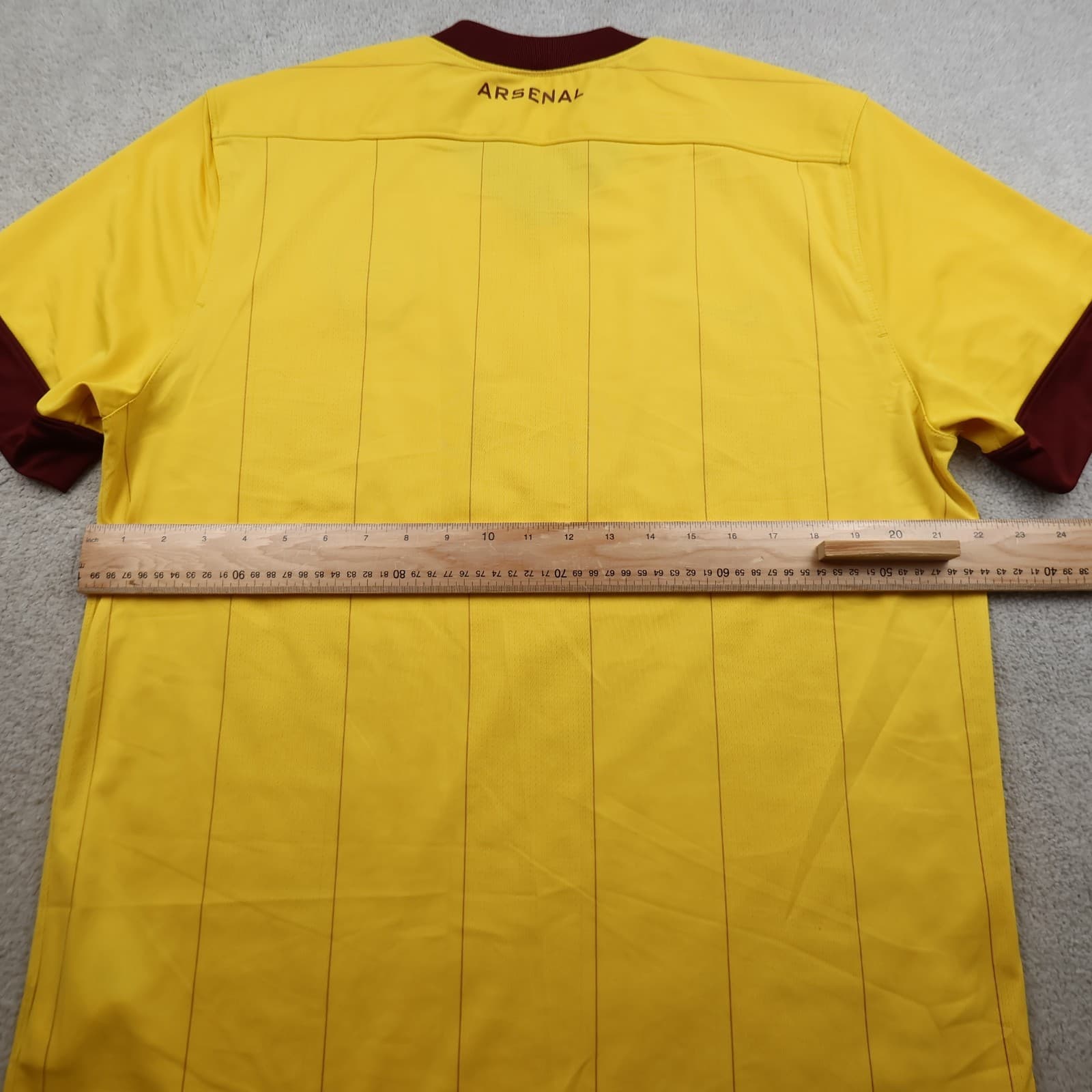 Arsenal Shirt Large Yellow Away Kit 2010 2013 Nike Soccer Jersey Football photo 10