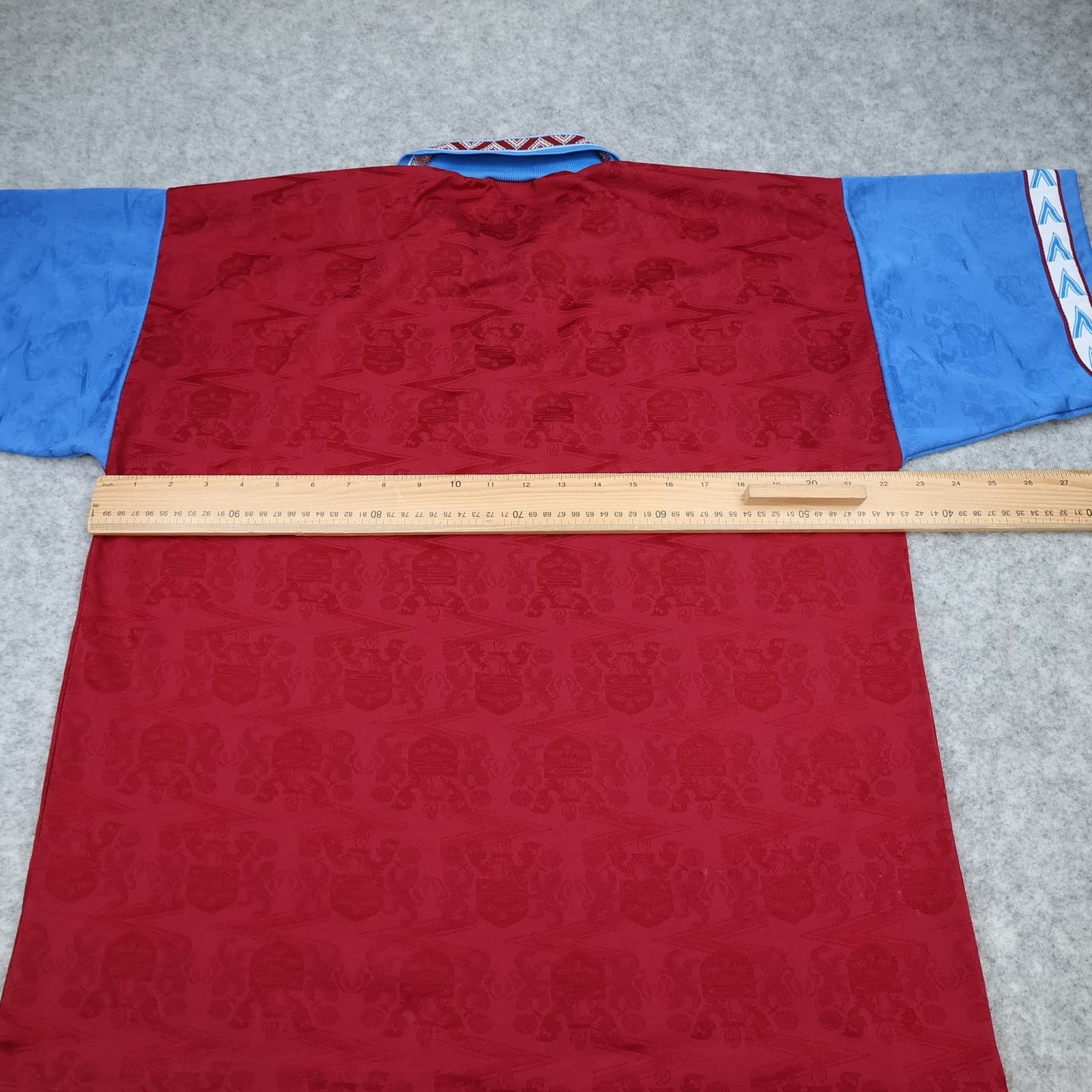 Vintage Burnley Football Shirt Mens Claret Home 1993 1995 Mitre Football photo 10