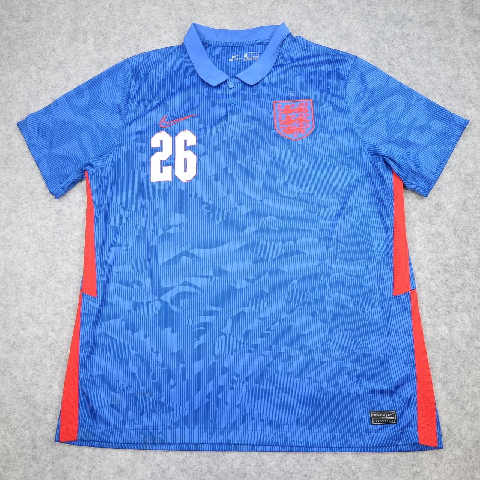 England Away Shirt Mens XL Blue 2020 2021 Football Nike Bellingham 26 Dri Fit photo 2