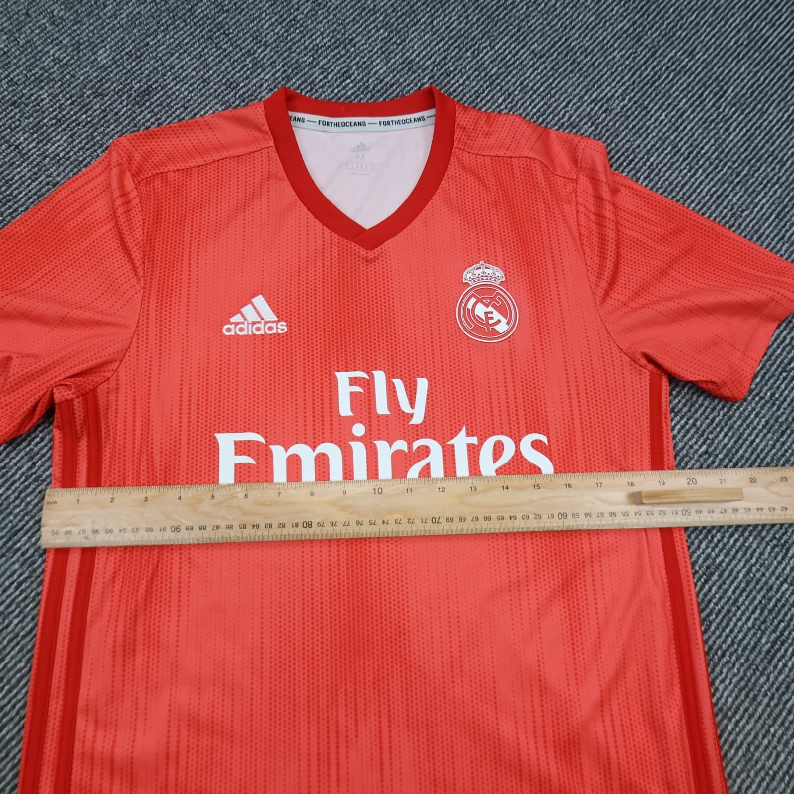 Real Madrid Shirt Medium Pink Third Kit 2018 2019 Adidas Soccer Jersey photo 12