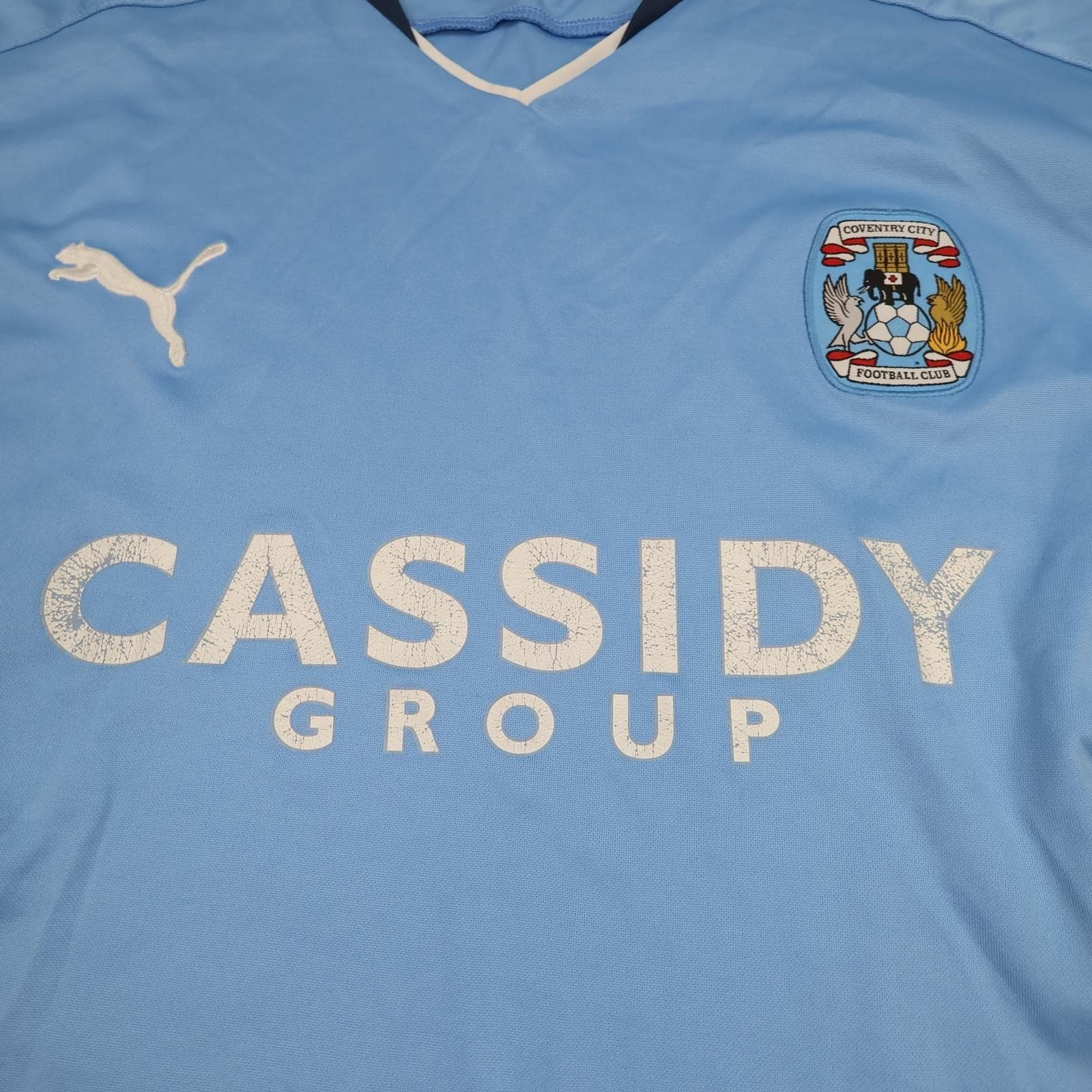 Coventry City Shirt Mens Medium Blue Home 2009 2010 Football Puma Soccer Jersey photo 3