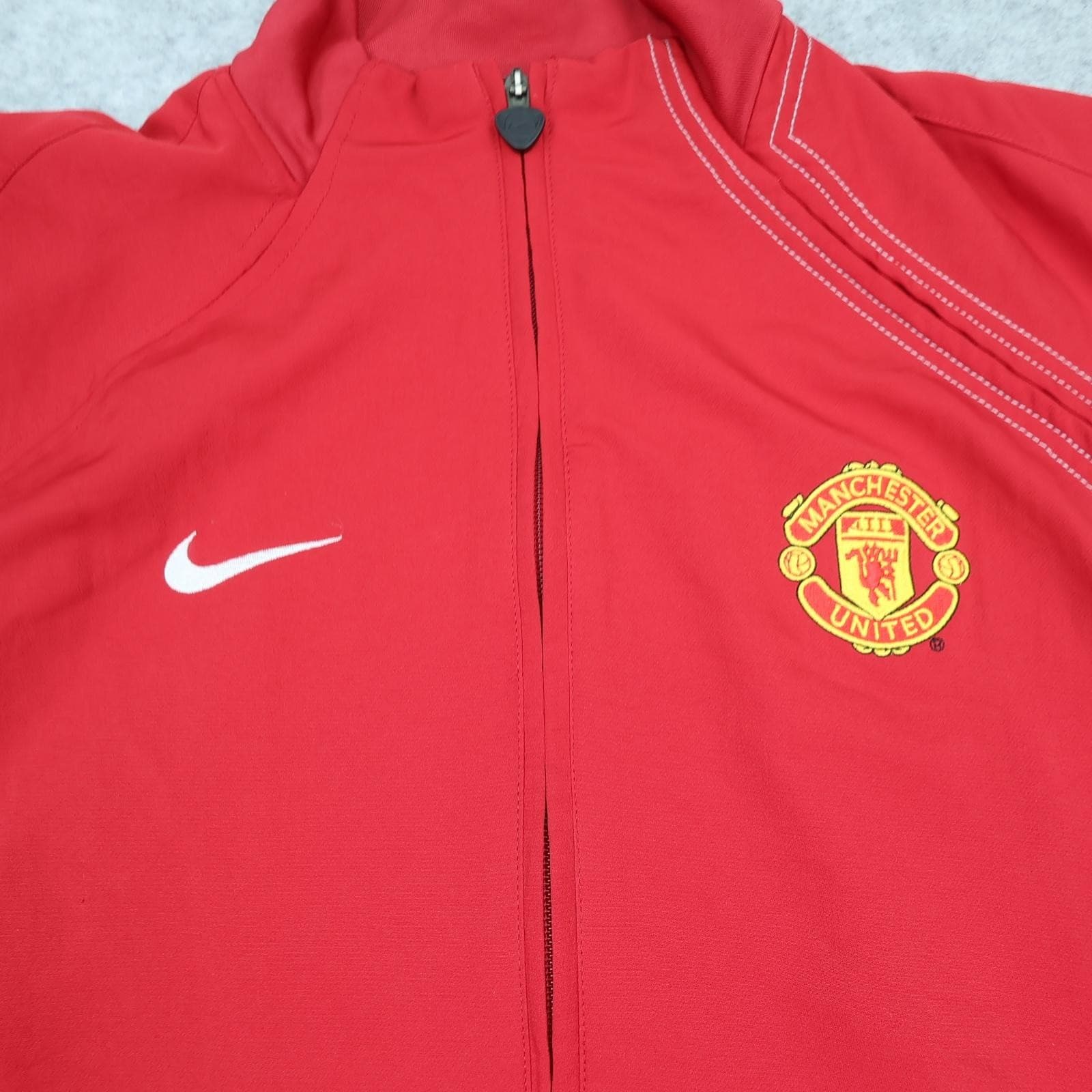 Manchester United Jacket Mens Medium Red 2004 2005 Football Nike Tracksuit Top photo 4