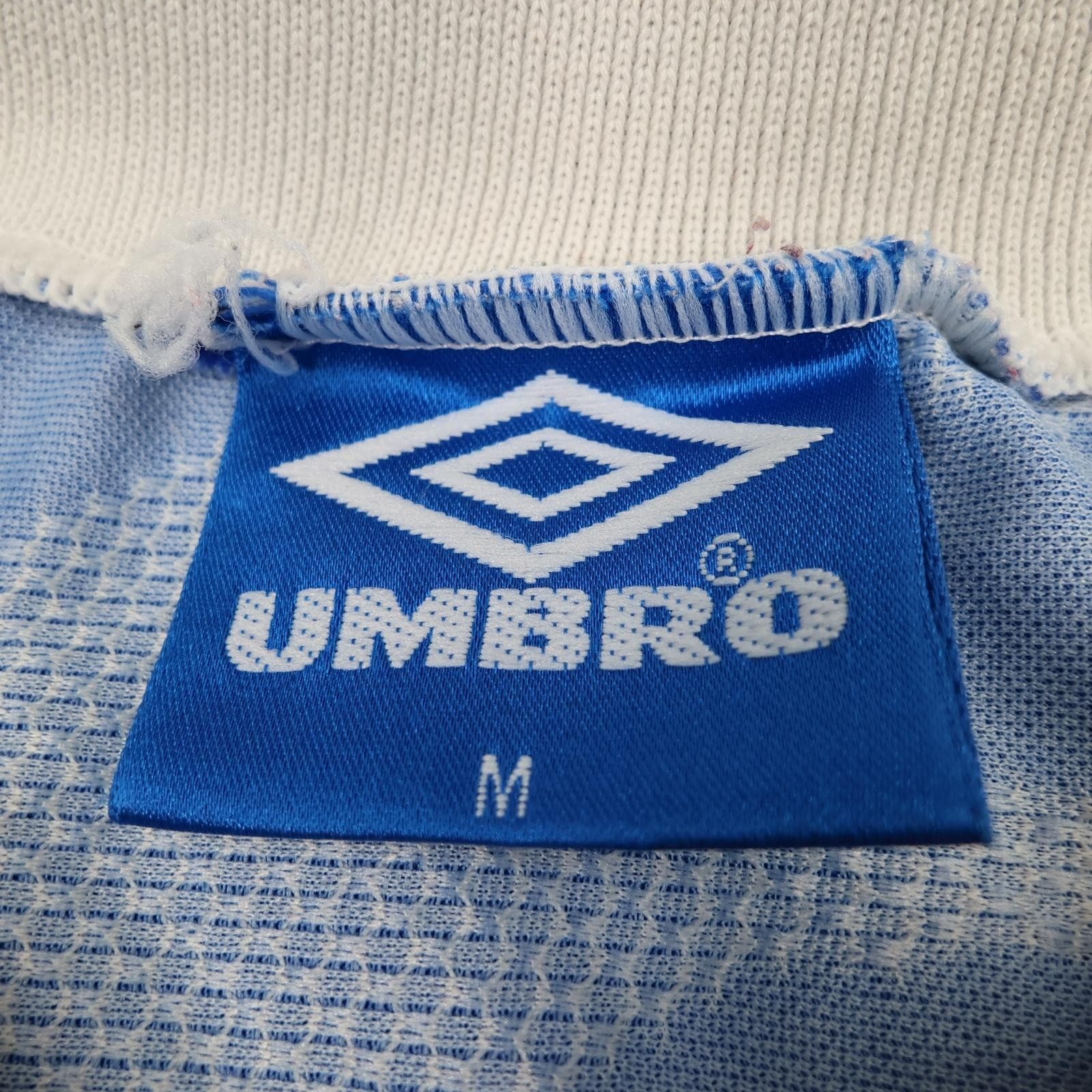 Vintage Manchester United Shirt Mens Medium Blue 3rd Football Umbro Sharp 90s photo 4