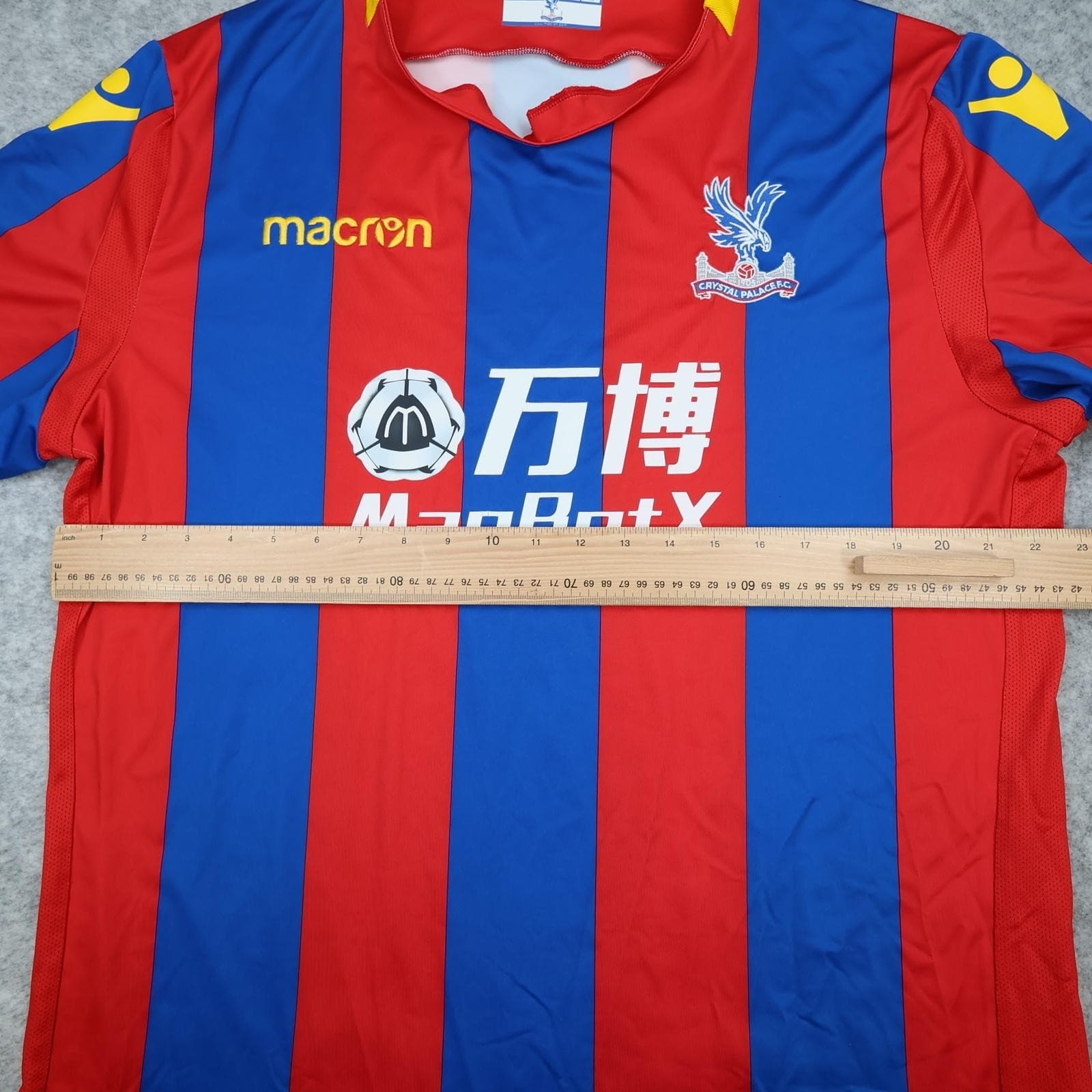 Crystal Palace Shirt Mens 4XL Home Multi EPL Football Macron 2017 2018 Jersey photo 9