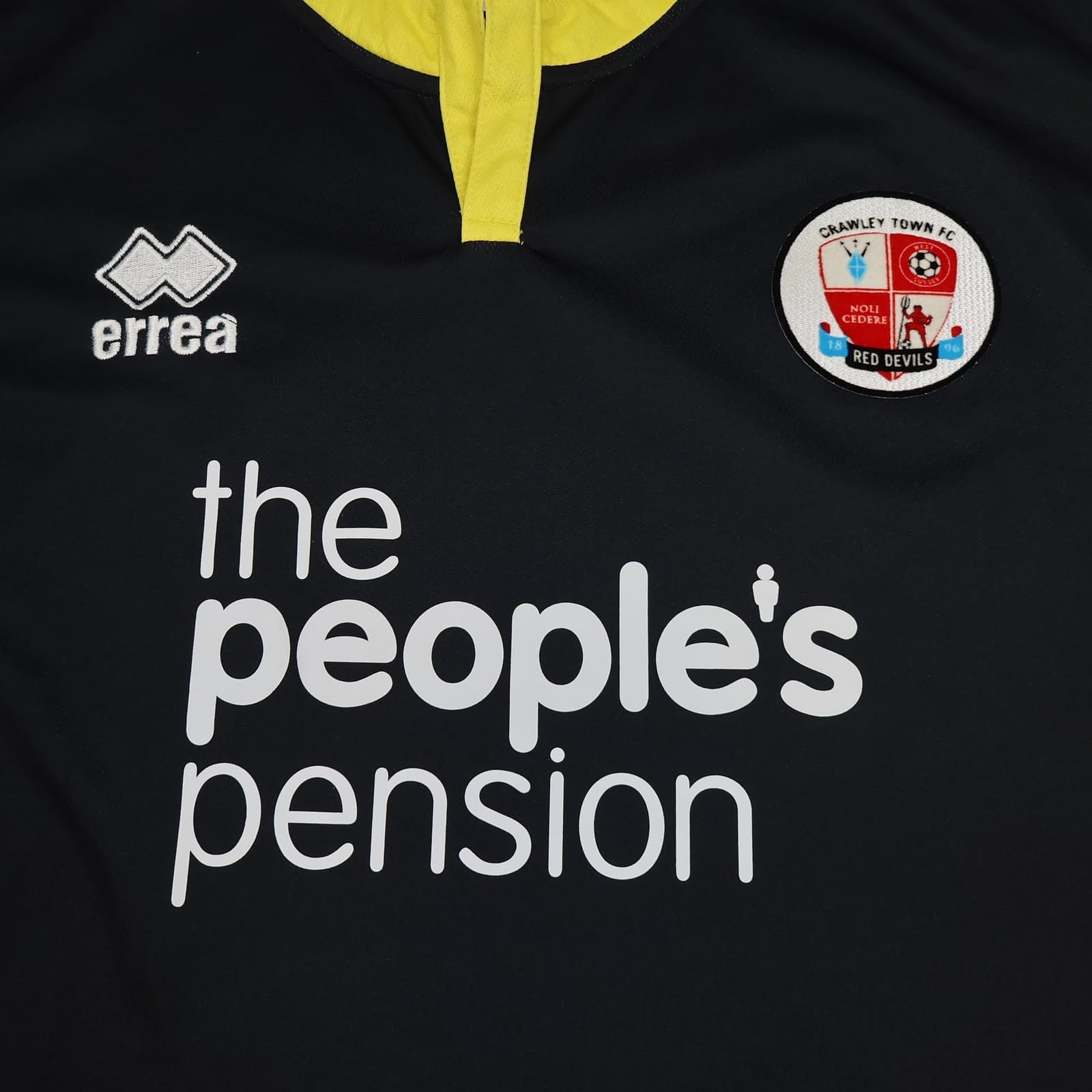 Crawley Town Shirt Mens XL Black 2018 2019 Errea Soccer Jersey photo 3