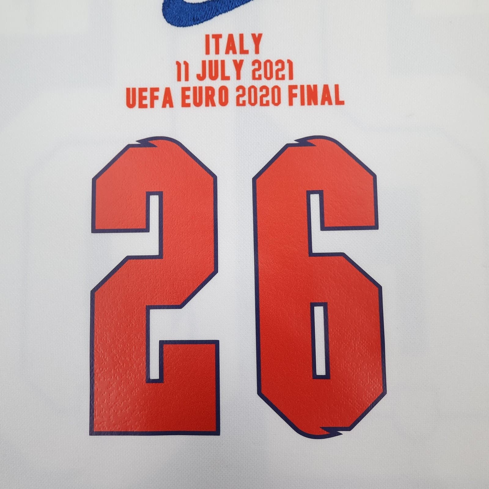 England Home Shirt Mens Large White Euro 2020 2021 Final Nike Bellingham 26 photo 9
