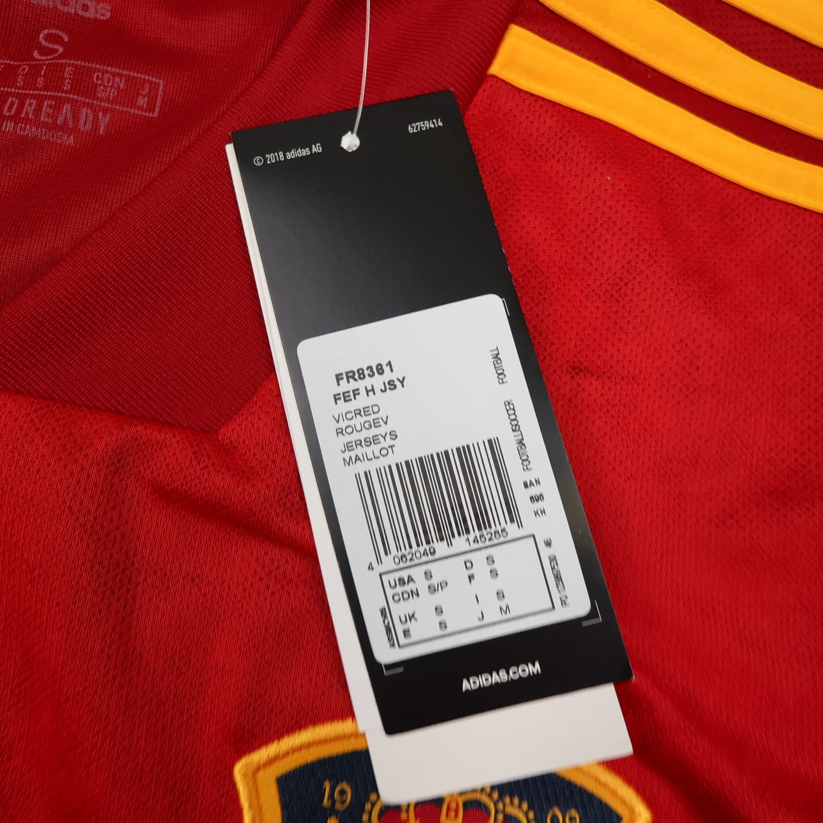 Spain Football Shirt Small Red Home Kit 2020 2021 España Soccer Jersey photo 8