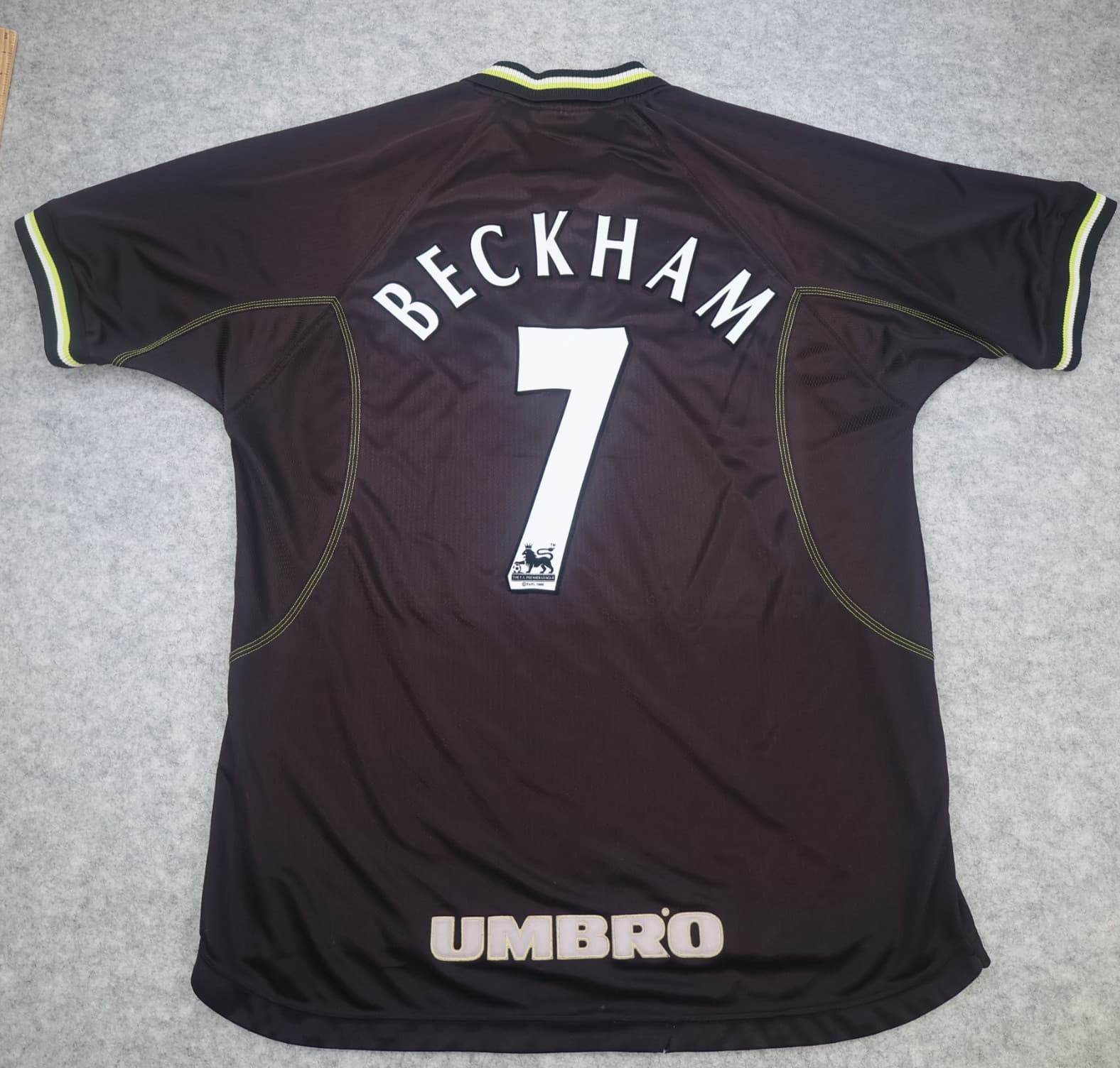 Manchester United Shirt Extra Large Black Third 1998 1999 David Beckham Jersey