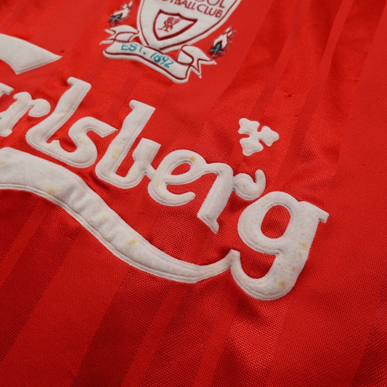 Vintage Liverpool Shirt Medium Red Home Kit 1993 1994 1995 Adidas 40 42 Jersey photo 5