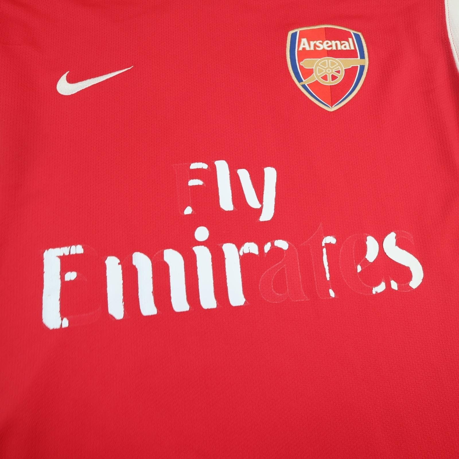 Arsenal Shirt Mens Large Red Home Long Sleeve 2006 2008 Football Nike Sagna 3 photo 10